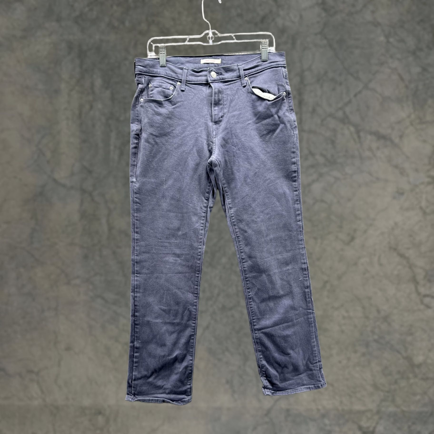 Levi's Levis 505 Jeans Mens 32x30 Blue Regular Fit Straight Denim Dark Wash Casual - Men - 32x30 - Dark Blue - 505 Straight - Zip - Cotton - Regular Size US 31 - 1 Thumbnail