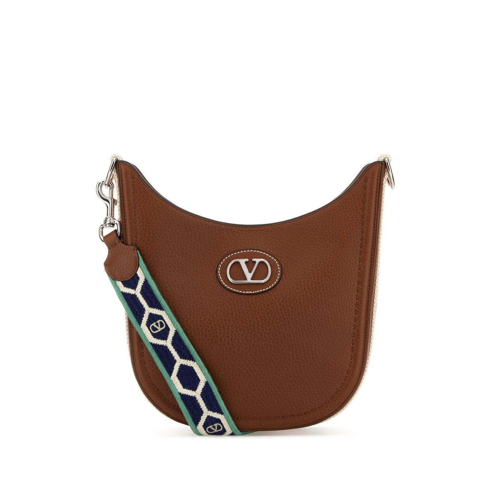 Valentino VALENTINO GARAVANI Saddle Brown Grained Leather Shoulder Bag Size ONE SIZE - 1 Thumbnail