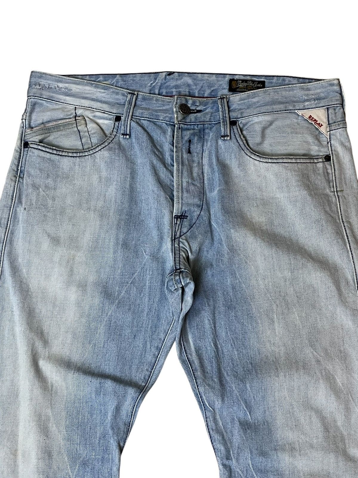 Replay SICK🔥REPLAY ASOLO ITALY STRAIGHT CUT BLUE JEANS Size US 35 - 4 Thumbnail