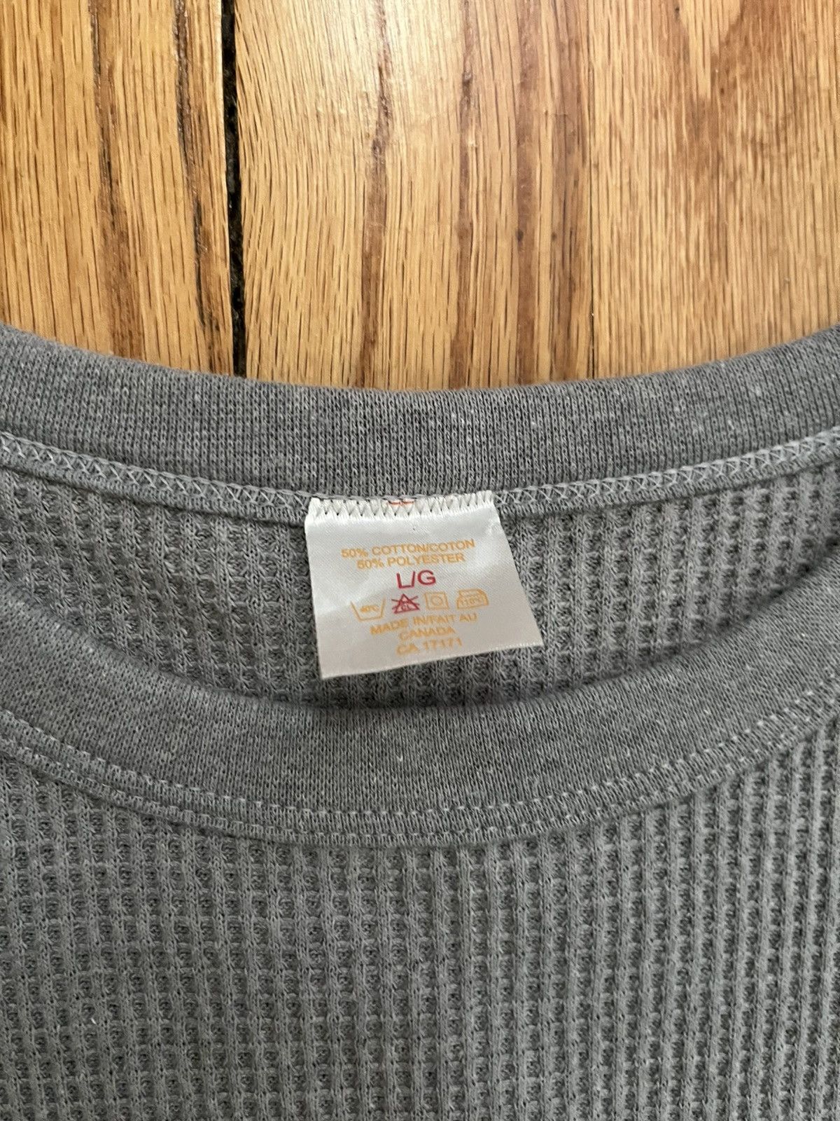Vintage vintage gray thermal Size US L / EU 52-54 / 3 - 2 Thumbnail