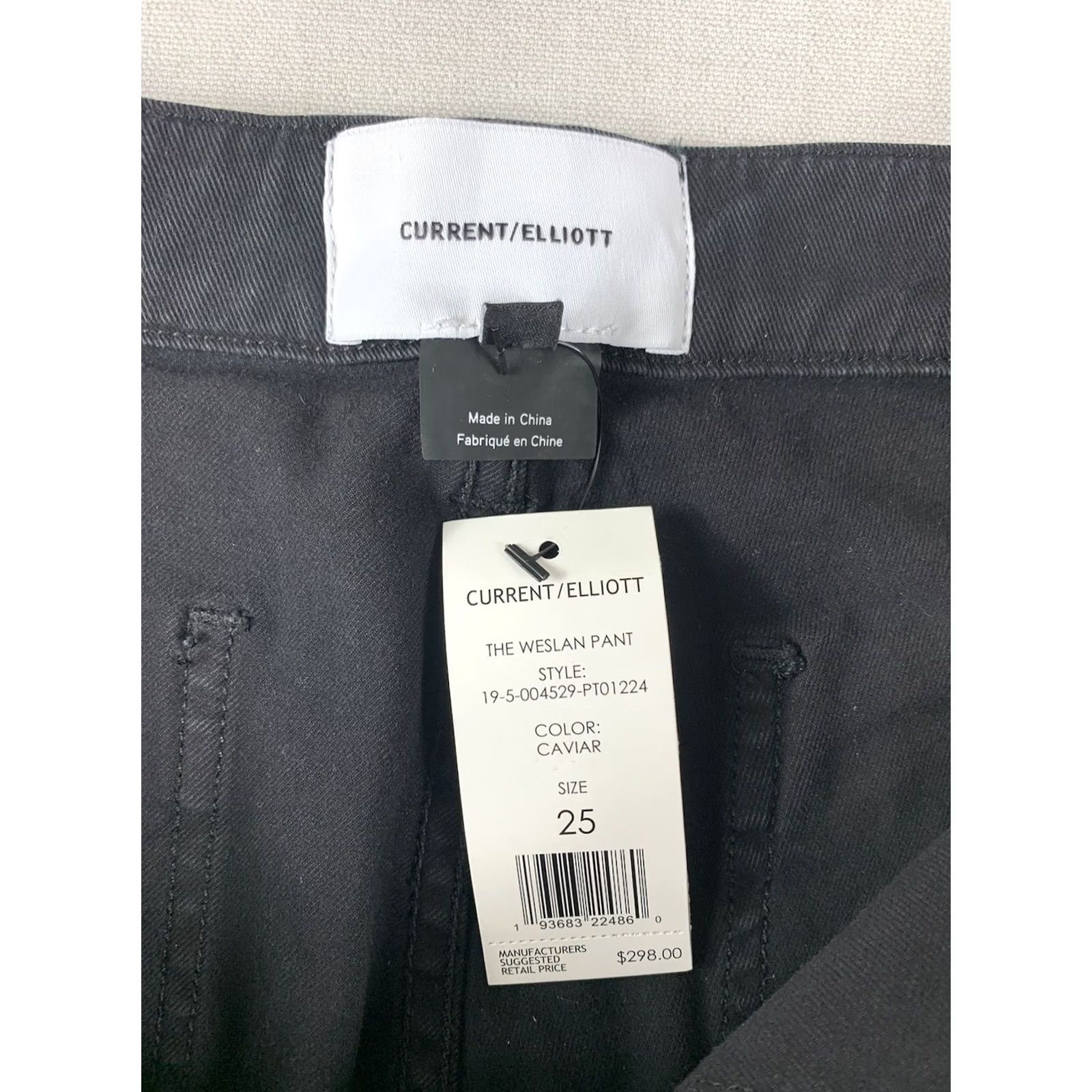 Vintage CURRENT ELLIOTT THE WESLAN PANT WOMENS 25 BLACK NWT REGULAR Capri Straight Flat Front 27x25 Boys Girls Mens Womens Size 42" / US 20 - 5 Thumbnail