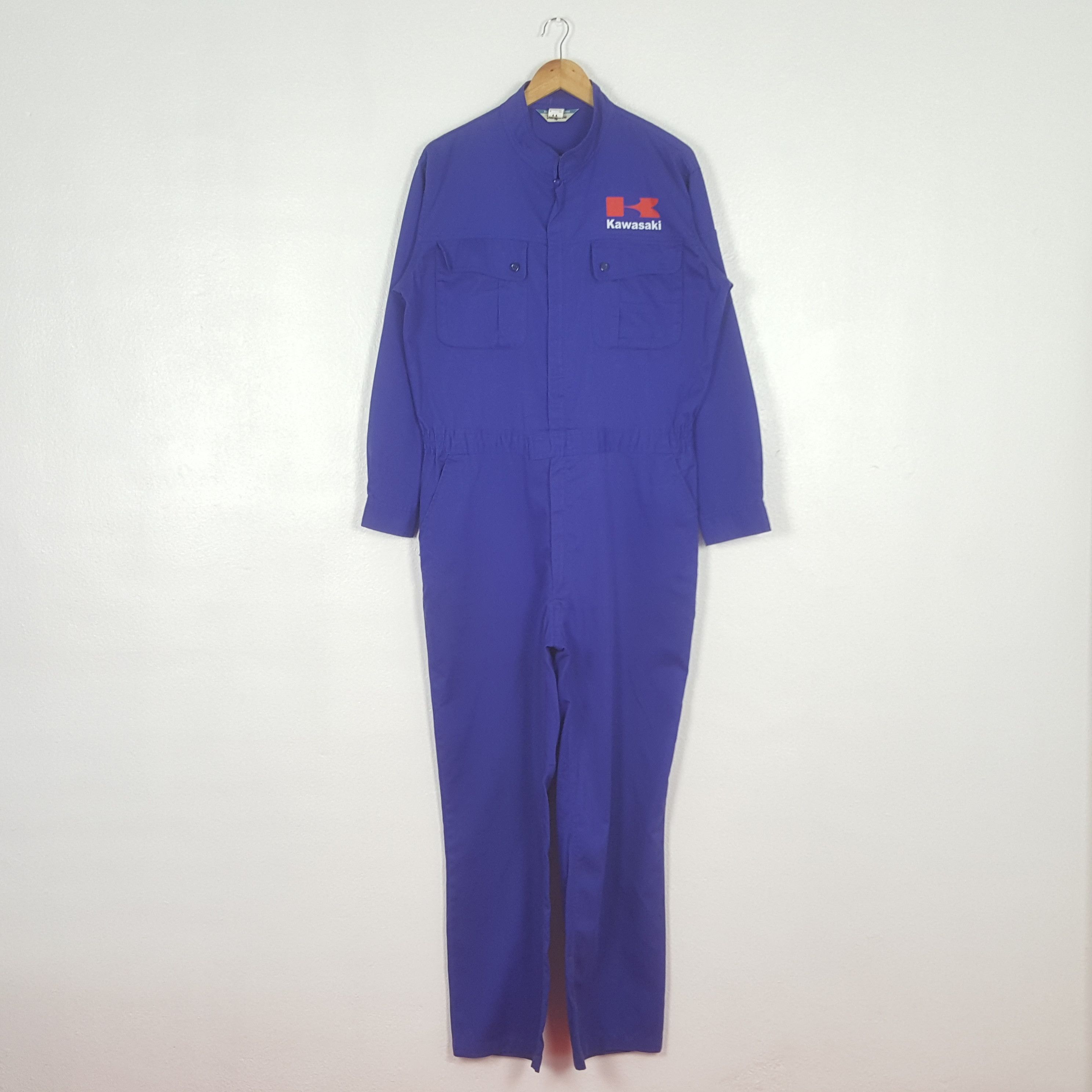 Japanese Brand Vintage Kawasaki Racing Motorsports Coverall Jacket C310N1 Size US L / EU 52-54 / 3 - 4 Thumbnail