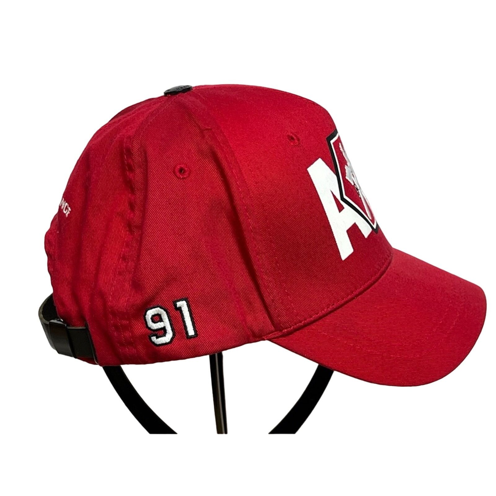 Armani Exchange Armani Exchange A|X Men's Leather Strapback Hat Red CLEAN Size ONE SIZE - 2 Thumbnail