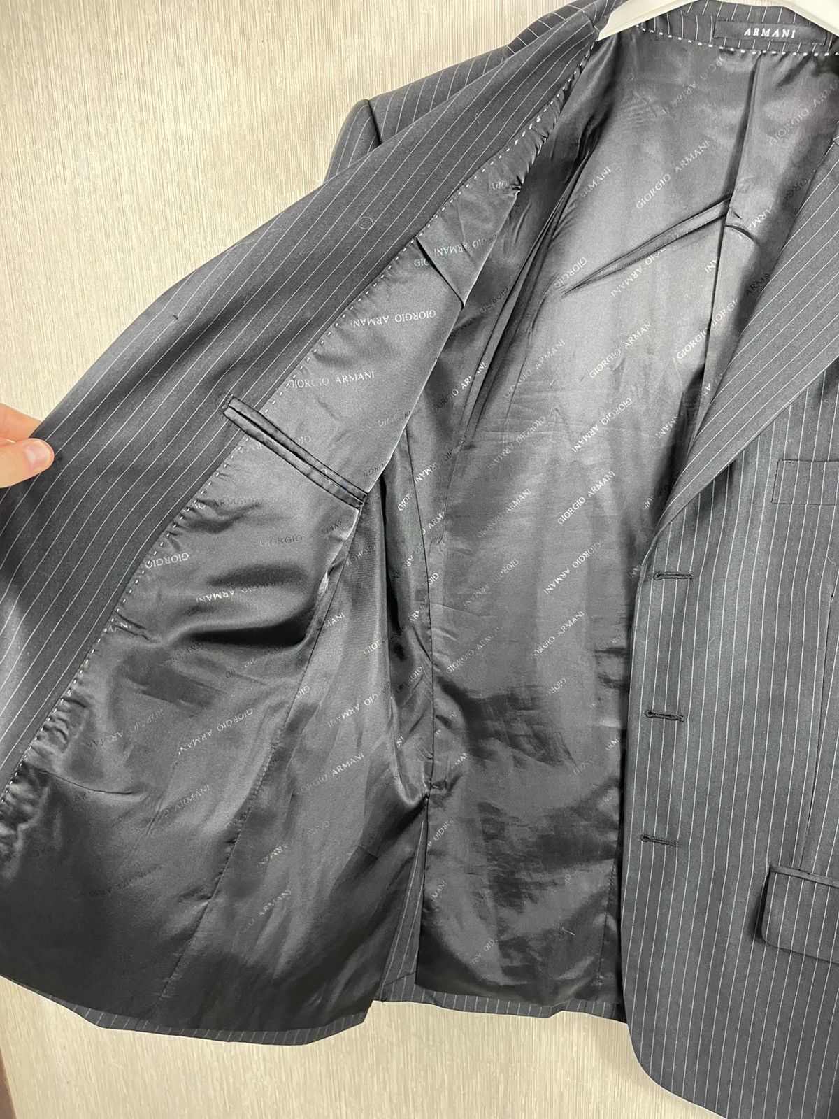 Giorgio Armani × Vintage Vintage Giorgio Armani striped wool blazer jacket luxury Size 46R - 18 Thumbnail