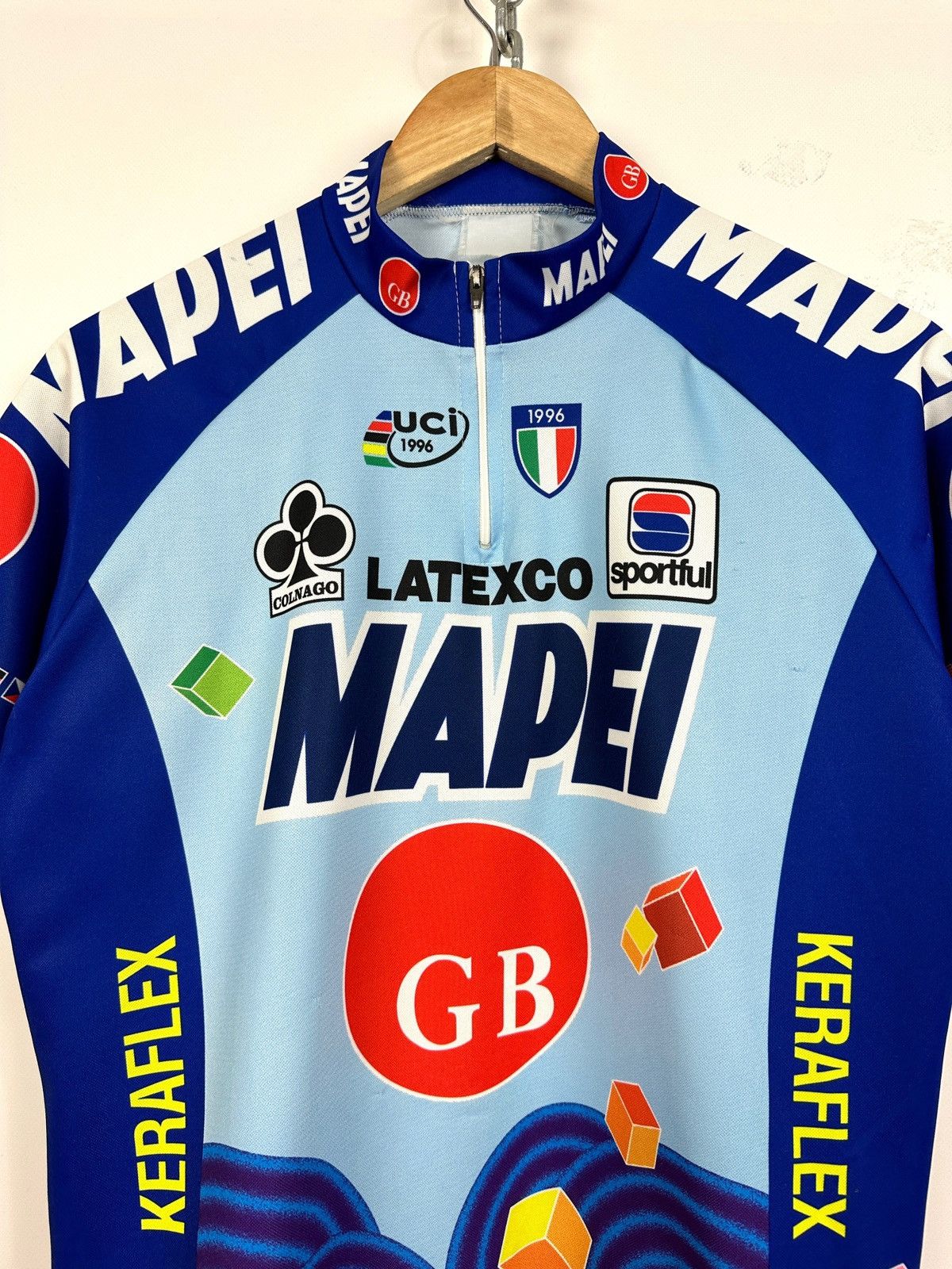 Vintage 1997 Vintage Mapei GB Paris-Roubaix Cycling Jersey Size US XL / EU 56 / 4 - 6 Thumbnail