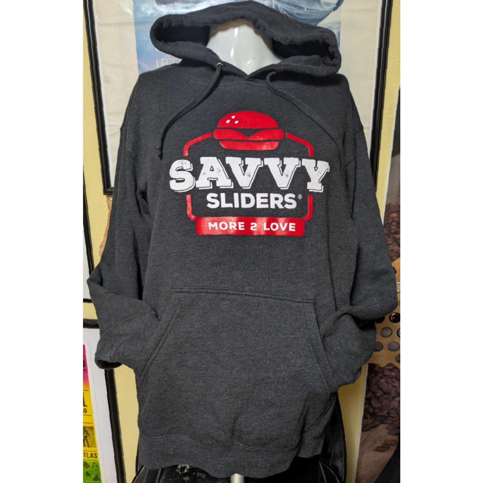 Vintage Savvy Sliders Hoodie Men Large Gray Cotton Blend Regular Hooded Pullover Size US L / EU 52-54 / 3 - 2 Thumbnail