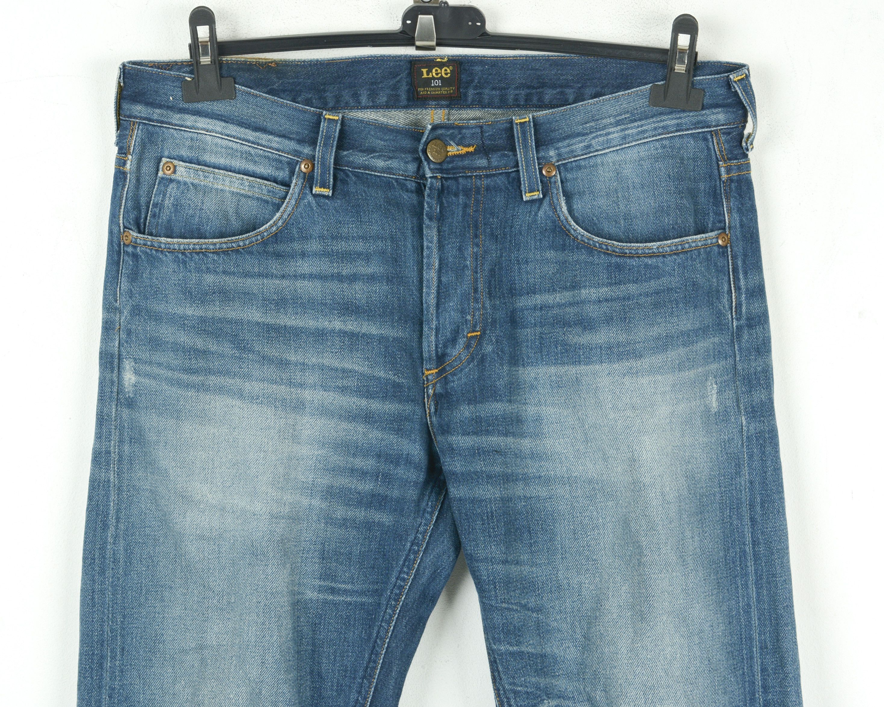 Lee 101S Righthand Twill 13 oz 7 Dips Pure White Selvage W33 L34 Size US 33 - 2 Thumbnail