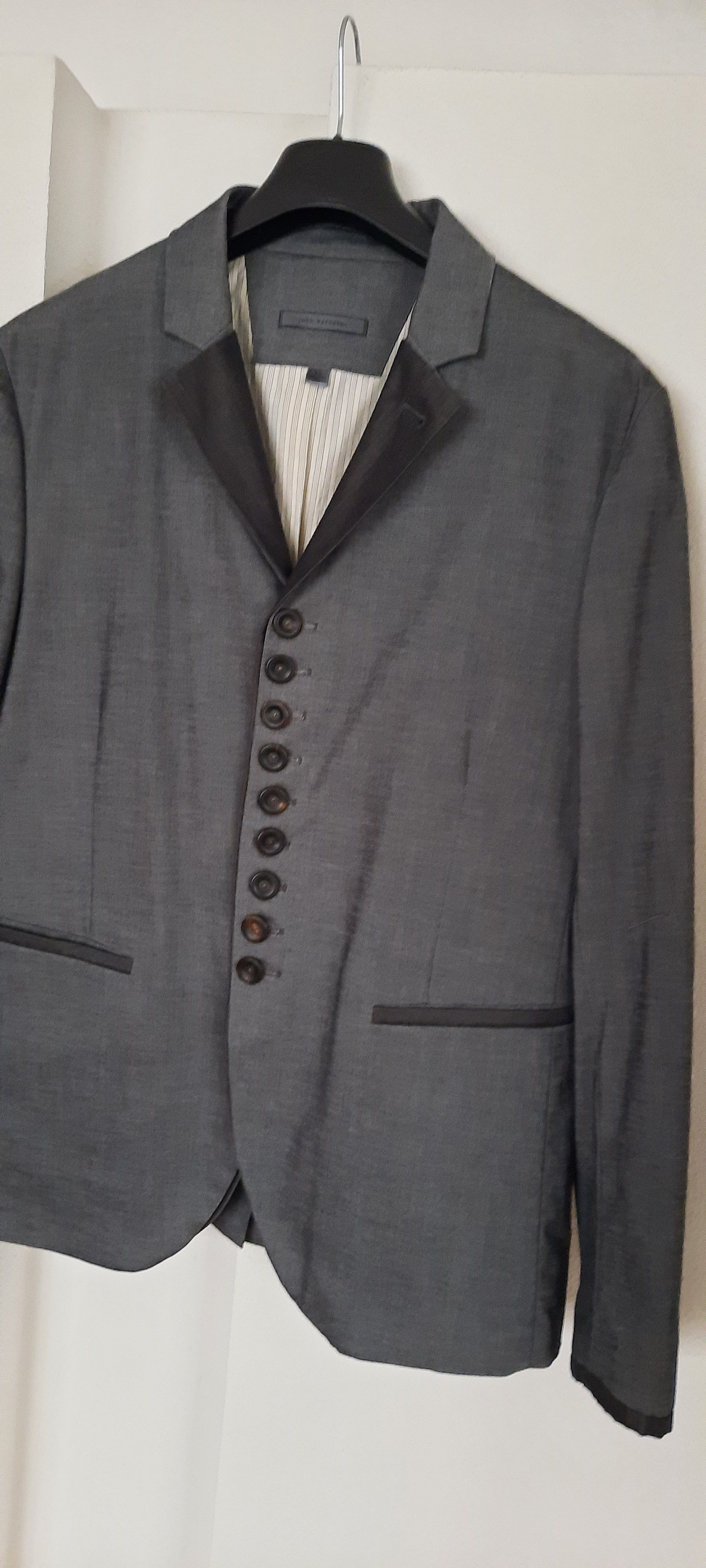 John Varvatos JOHN VARVARTOS Men's Blazer Jacket Multibutton Grey 50 (IT) Size 50R - 4 Thumbnail