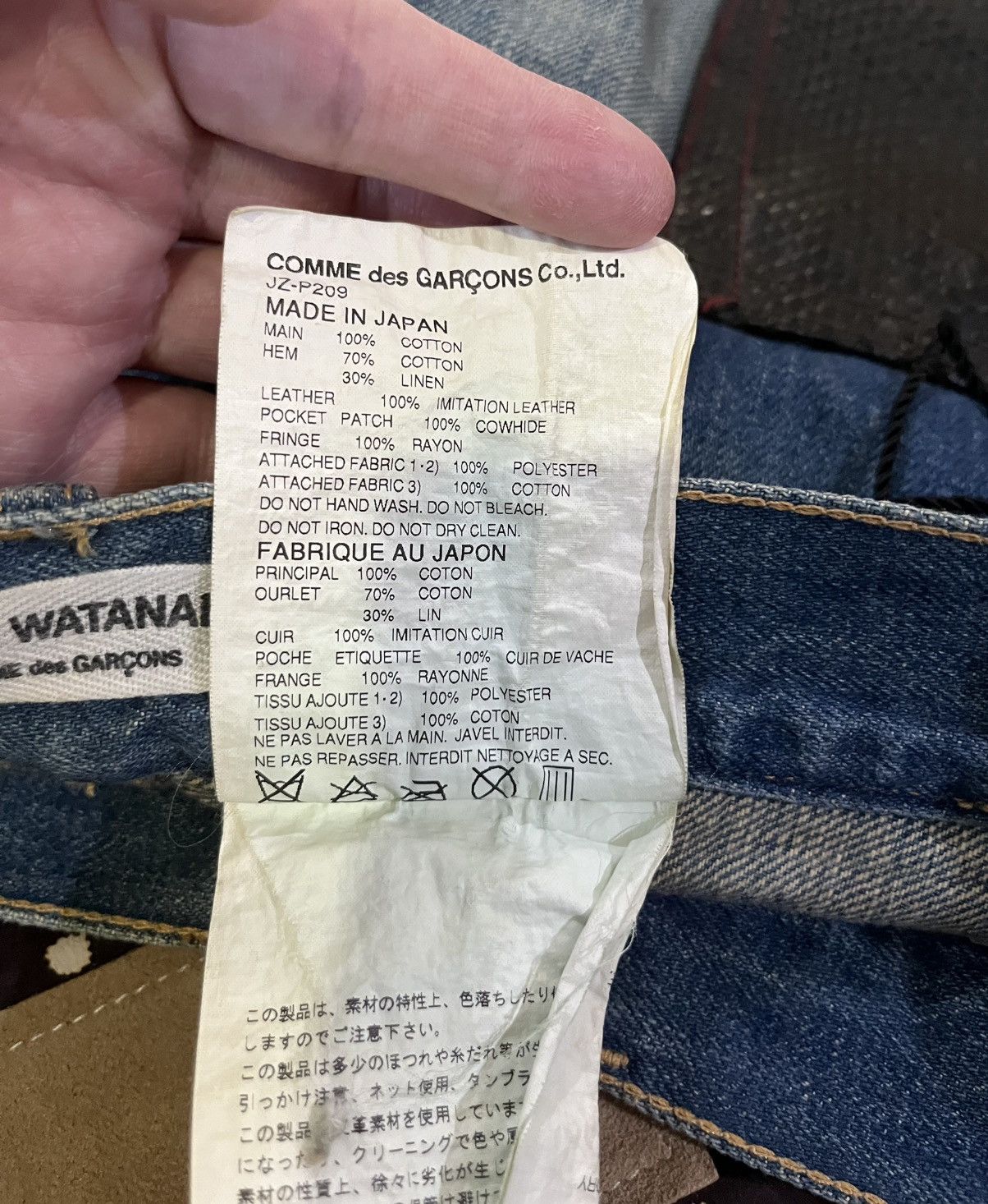 Junya Watanabe Junya Watanabe Comme Des Garcons Cdg Patchwork Cropped Jeans Size US 30 / EU 46 - 19 Thumbnail
