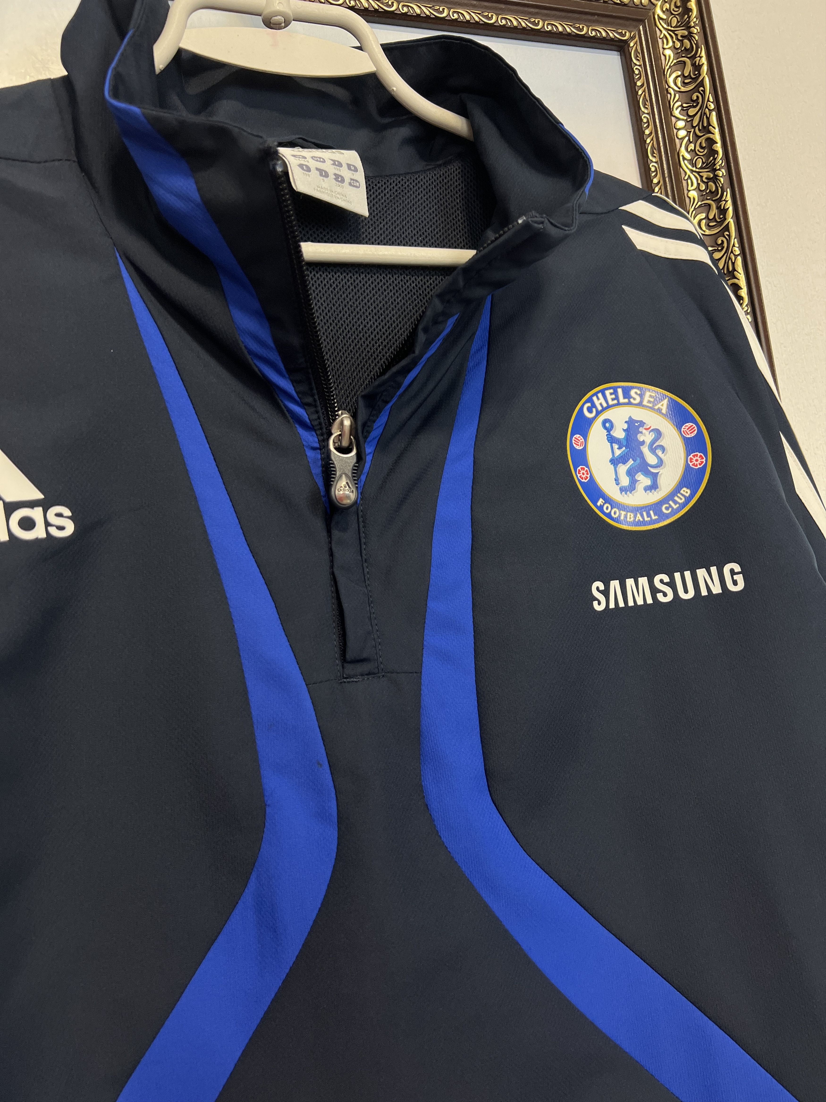 Adidas Vintage Chelsea Football Train Jacket Soccer Track Top Zip Size US M / EU 48-50 / 2 - 5 Thumbnail