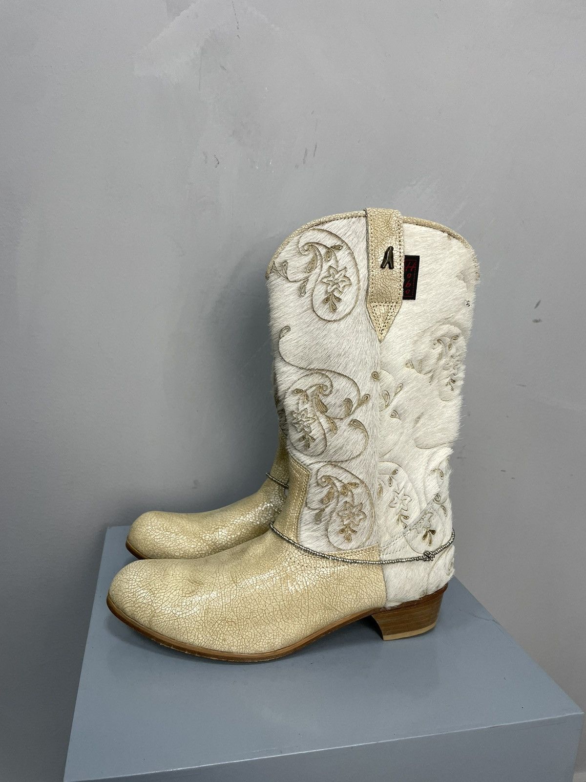 Vintage 90s Vintage Leather Cowboy Boots Western shoes GUIDI STYLE Size US 5 / IT 35 - 2 Thumbnail