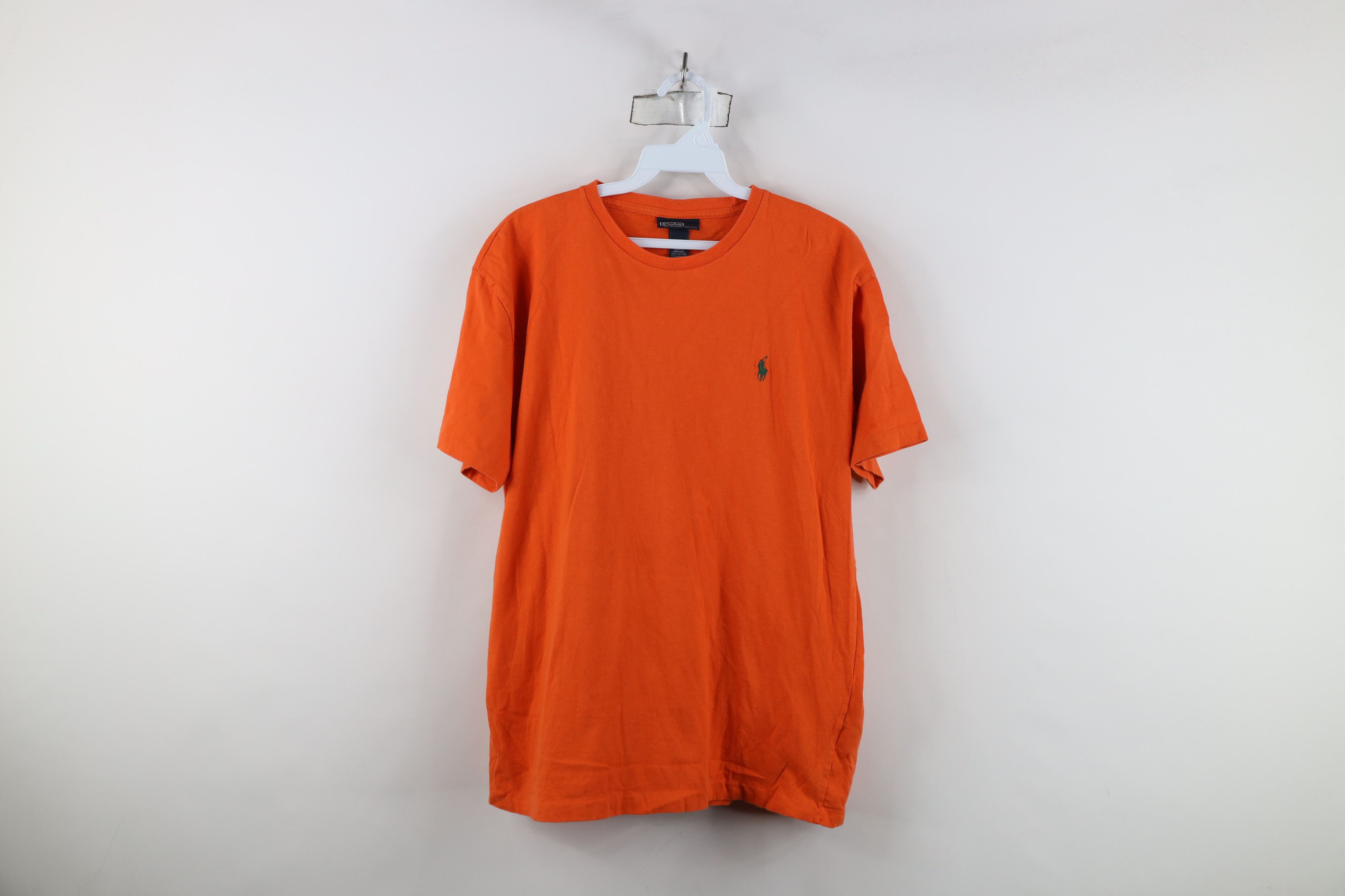 Ralph Lauren Vintage 90s Ralph Lauren Short Sleeve T-Shirt Orange Cotton Size US S / EU 44-46 / 1 - 1 Thumbnail