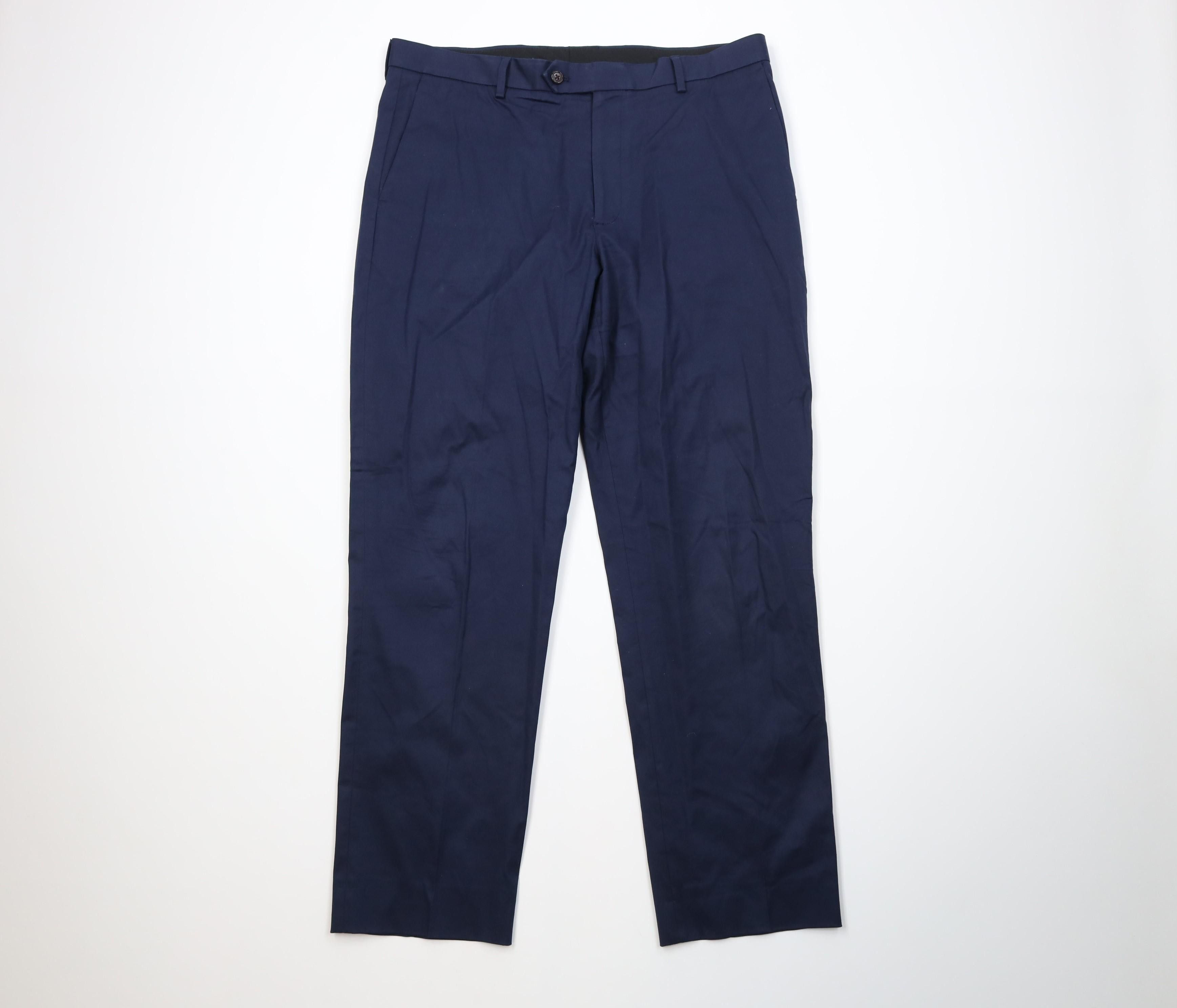 J.Crew J Crew Bowery Stretch Classic Fit Chino Pants Navy Blue Size US 35 - 1 Thumbnail