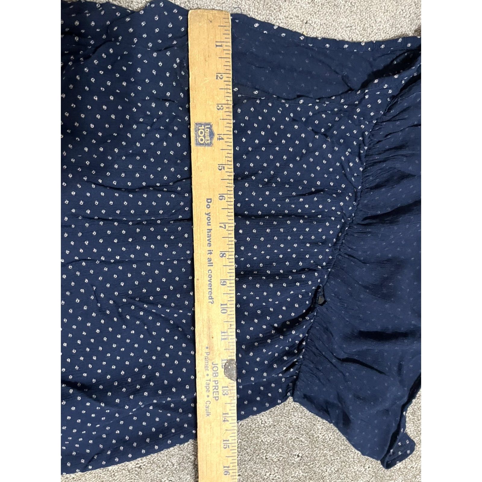 American Eagle Outfitters American Eagle Outfitters Blouse Top Women XS Blue Polka Dot One Shoulder Ruffle Casual Bohemian Size XS / US 0-2 / IT 36-38 - 4 Thumbnail