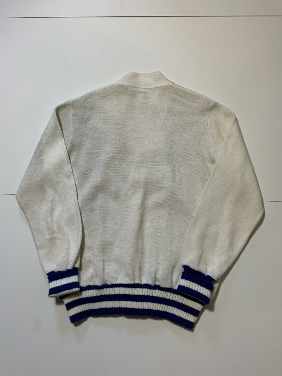 Vintage Vintage 70s 80s Tissue-Tek Lab Knit Stripe Cardigan Sweater Size US XL / EU 56 / 4 - 2 Thumbnail