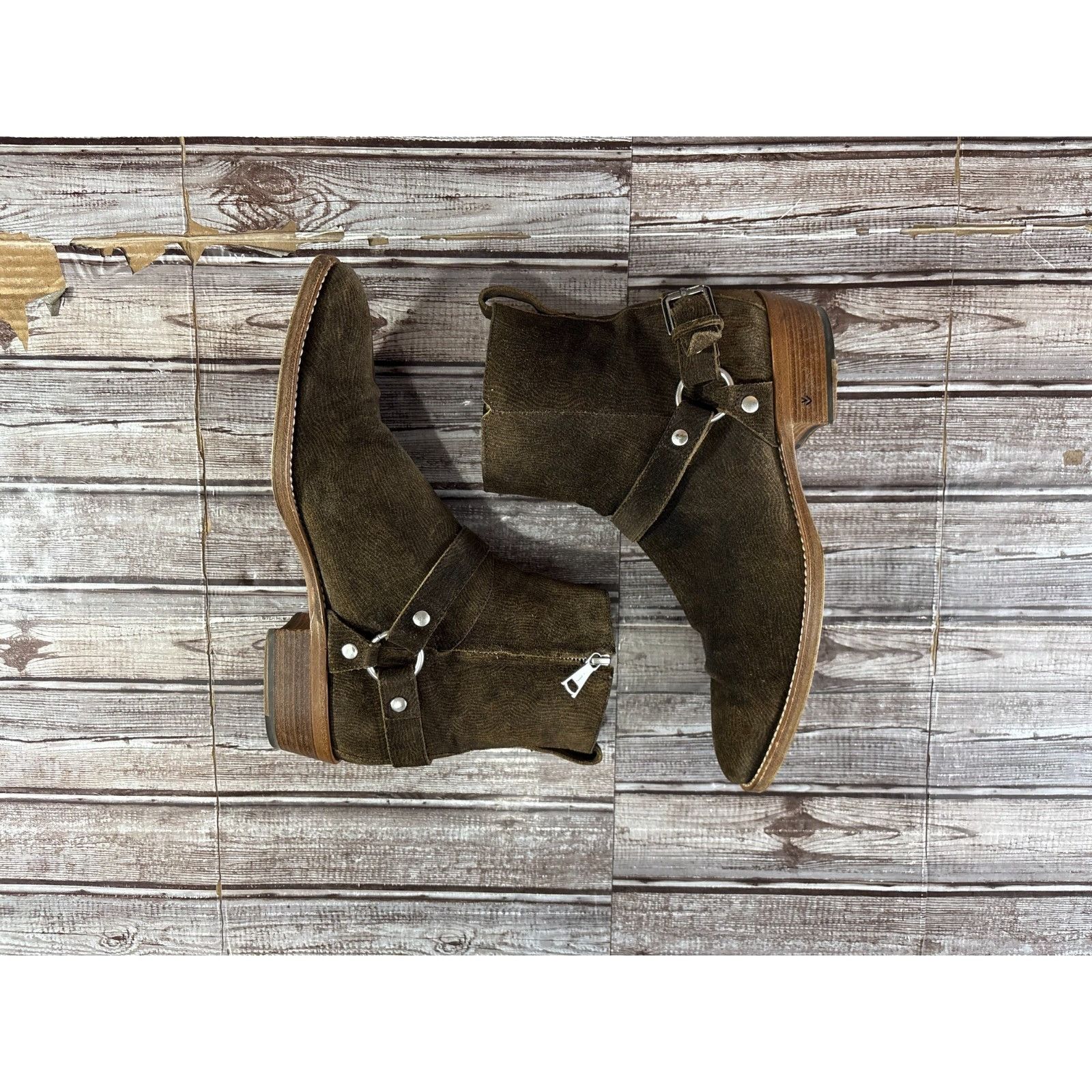 John Varvatos John Varvatos Ludlow Textured suede Harness Boots size 8.5 c Size US 8.5 / EU 41-42 - 5 Thumbnail