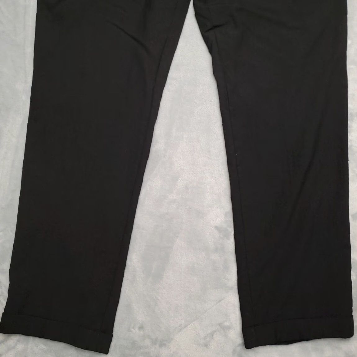 Lands' End VINTAGE Lands' End Pants Men 36x33 Black 100% Wool Pleated Dress Preppy Cuffed Pants Mens Wool Dress Pants Size US 36 / EU 52 - 2 Thumbnail