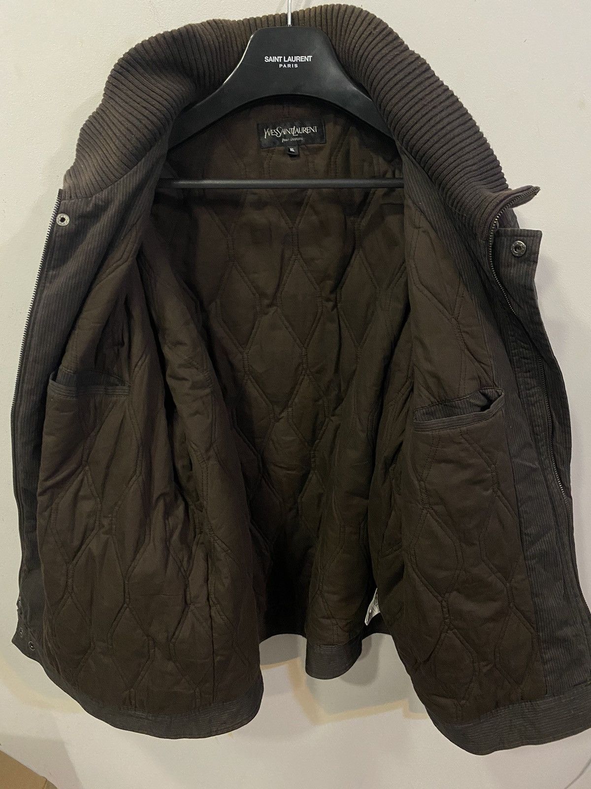 Yves Saint Laurent Warm YSL Jacket Brown Winter/Autumn/Spring Vintage Bomber Size US XL / EU 56 / 4 - 6 Thumbnail