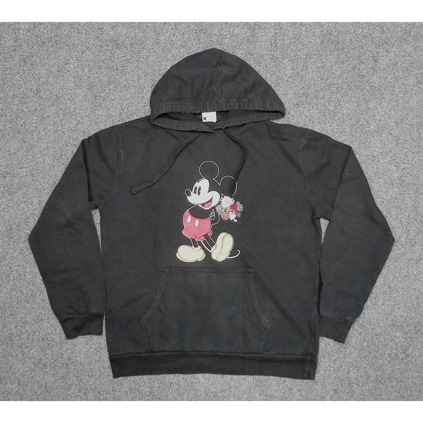 Disney Disney Y2K Faded Black Mickey Mouse Embroidered Hoodie Size L / US 10 / IT 46 - 3 Thumbnail