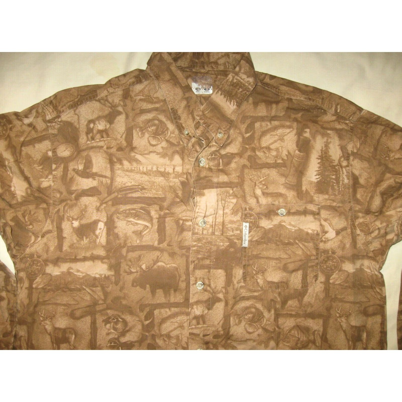 Vintage Vintage Columbia Button Down Shirt Men's Large Khaki Fishing Hunting Fowl Guys Size US L / EU 52-54 / 3 - 2 Thumbnail