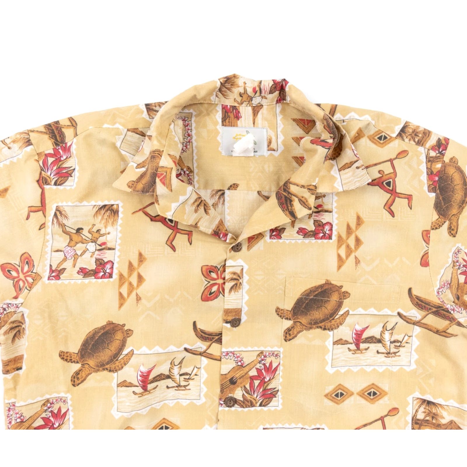 ALOHAS Ho Aloha Mens Hawaiian Short Sleeve Button Up Shirt Size US M / EU 48-50 / 2 - 2 Thumbnail