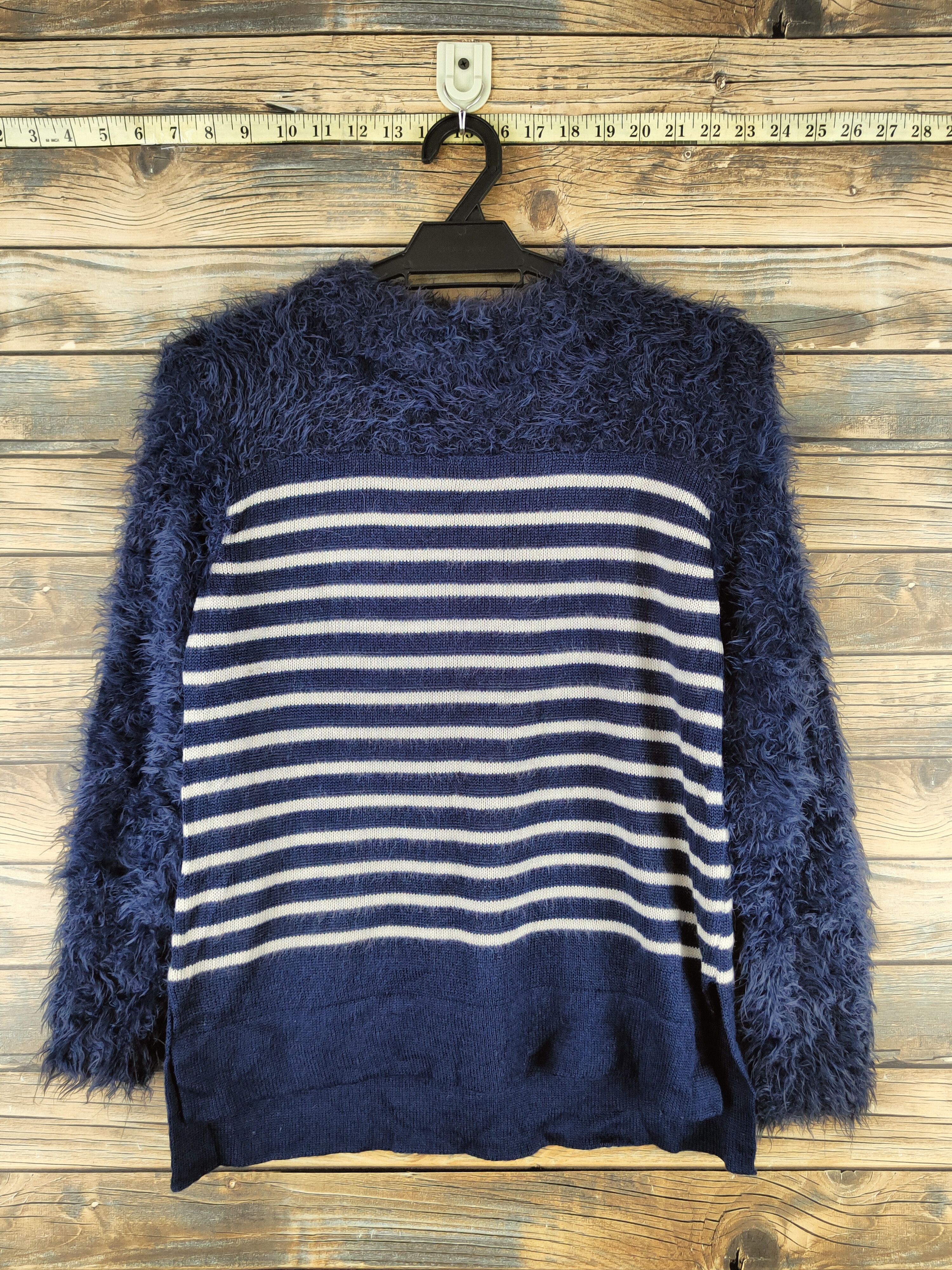 Japanese Brand Polo Studio Alivier Navy Fur Mohair Knitwear #46-540 Size M / US 6-8 / IT 42-44 - 1 Thumbnail