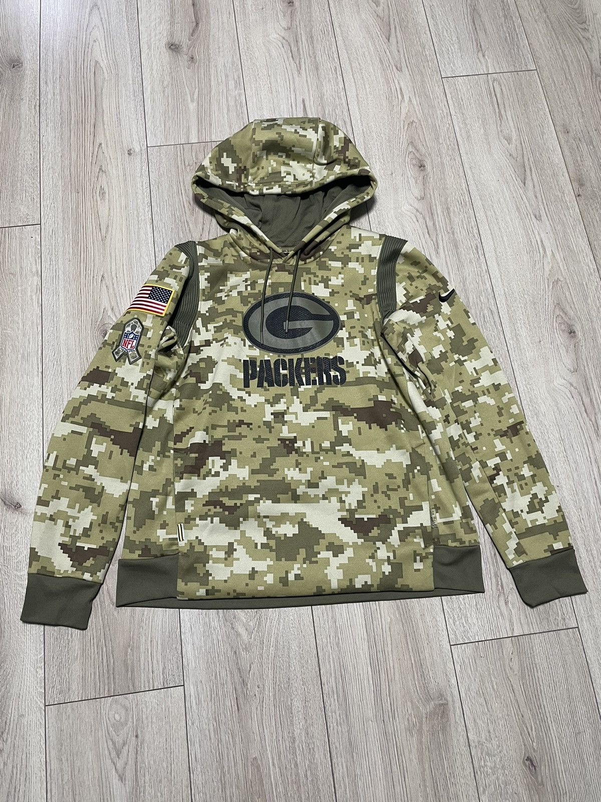 NFL × Nike Nike Packers NFL Camouflage Hoodie Streetwear Logo Size US S / EU 44-46 / 1 - 1 Thumbnail
