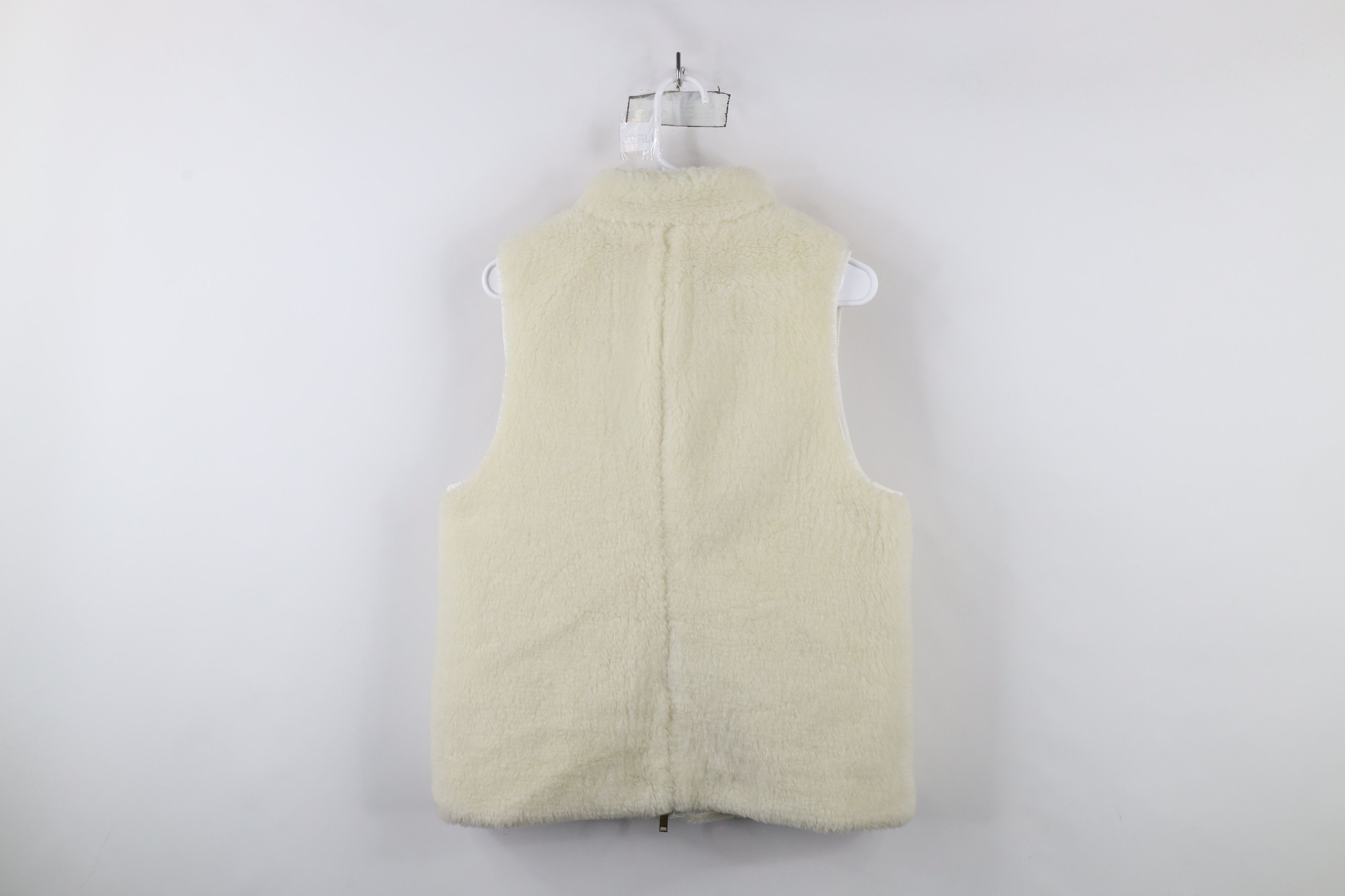 J.Crew × Vintage J Crew Plush Deep Pile Fleece Excursion Vest Jacket Cream Size M / US 6-8 / IT 42-44 - 9 Thumbnail