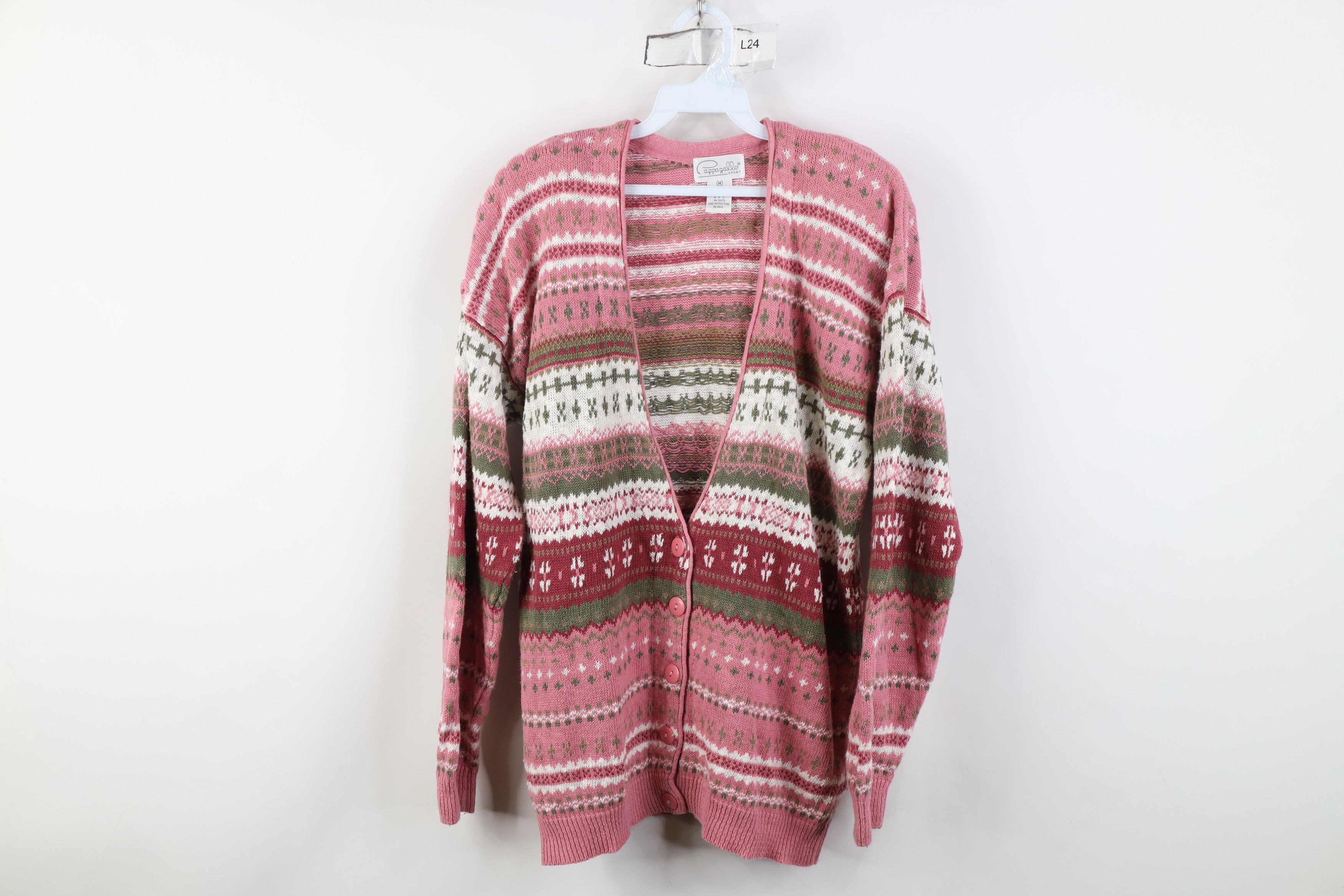Vintage Vintage 90s Streetwear Fair Isle Knit Cardigan Sweater Size M / US 6-8 / IT 42-44 - 1 Thumbnail