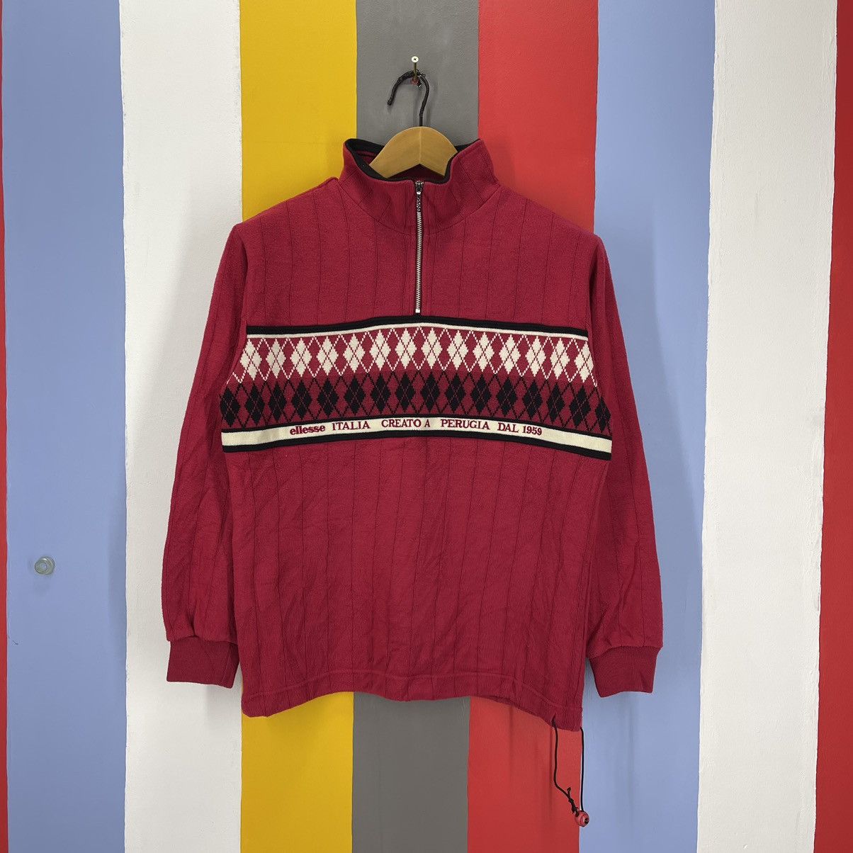 Ellesse Vintage ELLESSE Turtle Neck Sweatshirt #1394/AW Size US S / EU 44-46 / 1 - 1 Thumbnail