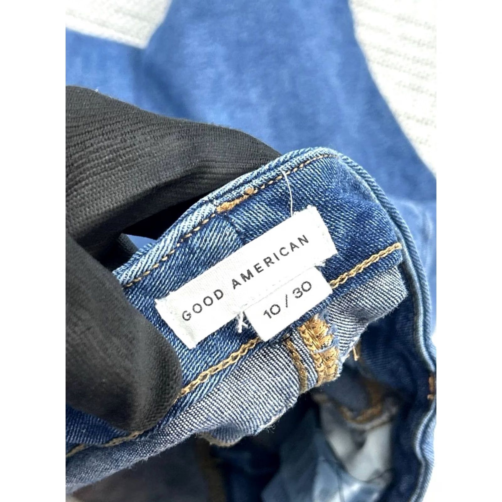 Good American Good American Good Waist Cropped Skinny Jeans Womens 10 Blue Denim Cotton 26x24 Jeans Regular Womens Blue 10s Size 32" / US 10 / IT 46 - 7 Thumbnail