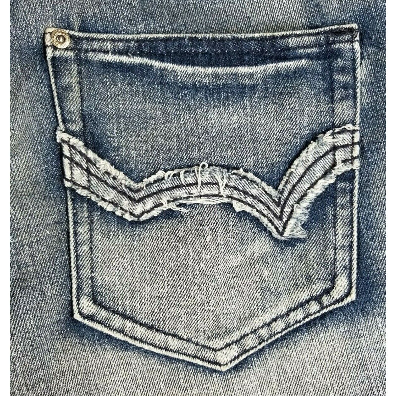 rue21 Rue21 Men's 26" Ripped Distressed Blue USA Jean Shorts Size US 26 / EU 42 - 8 Thumbnail