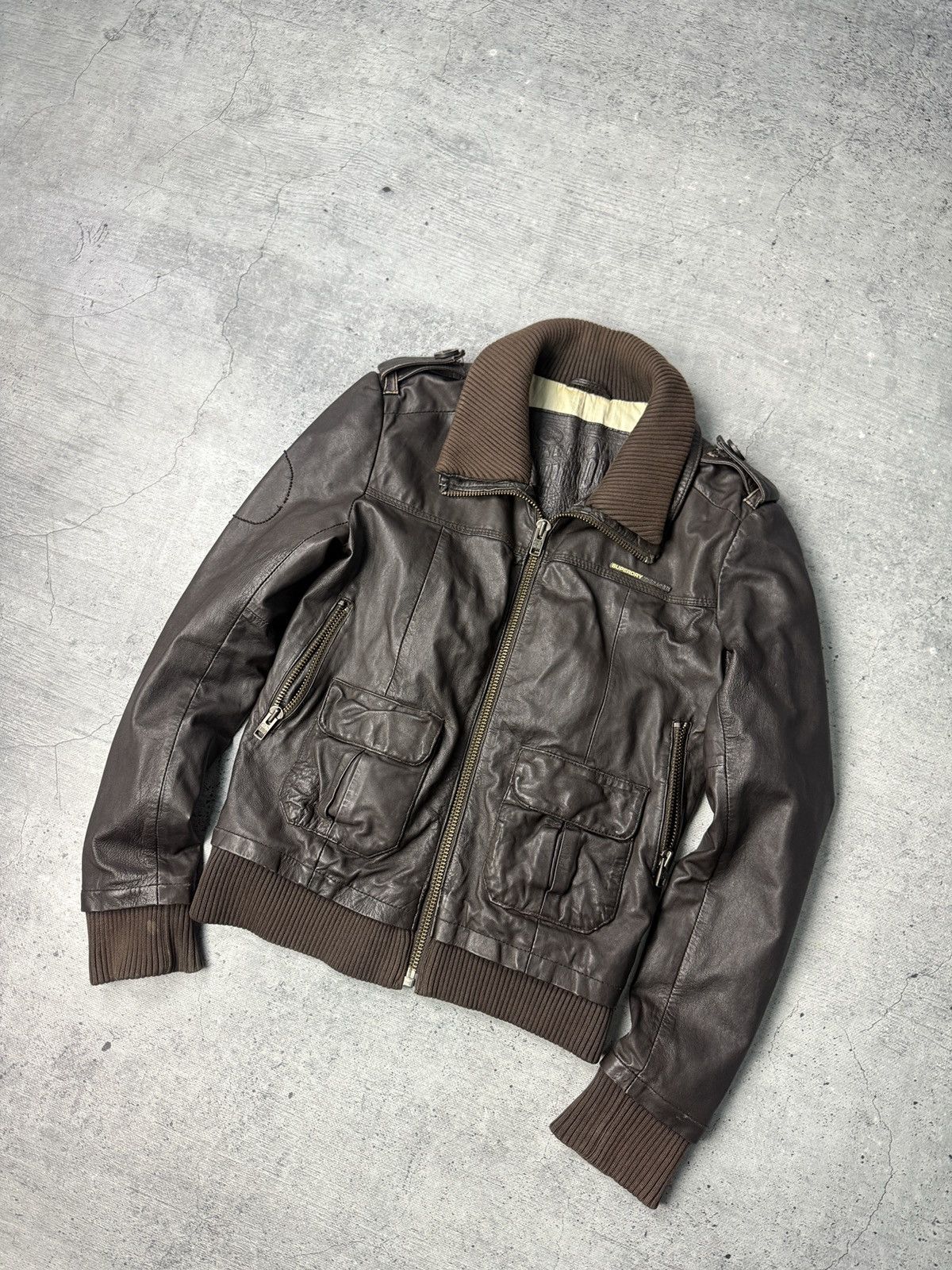 Vintage Vintage Midway Brown Leather Jacket Size US S / EU 44-46 / 1 - 2 Thumbnail