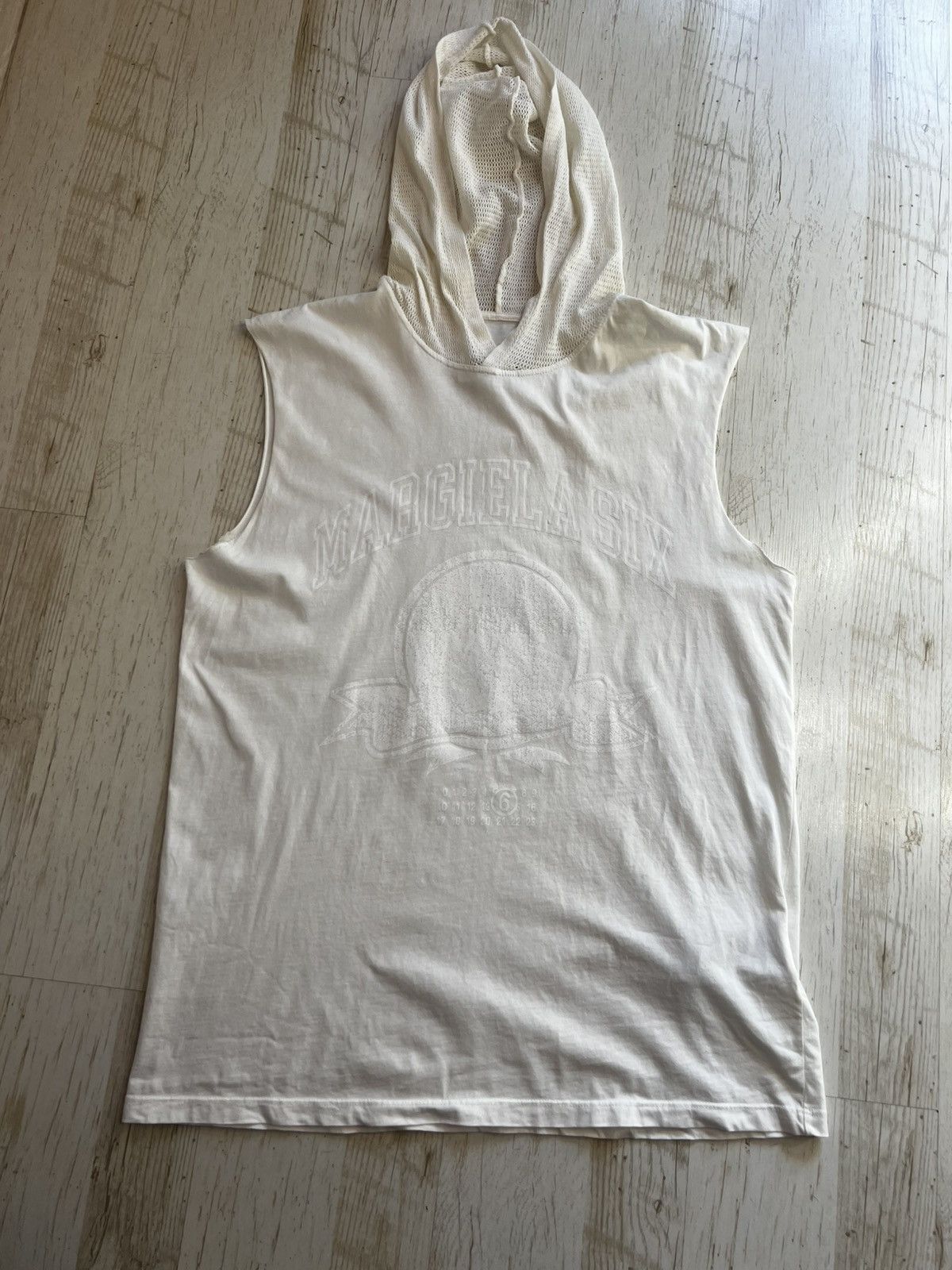 Maison Margiela MM6 Maison Margiela White Hooded Tank Top Size M 2025 Size US M / EU 48-50 / 2 - 6 Thumbnail