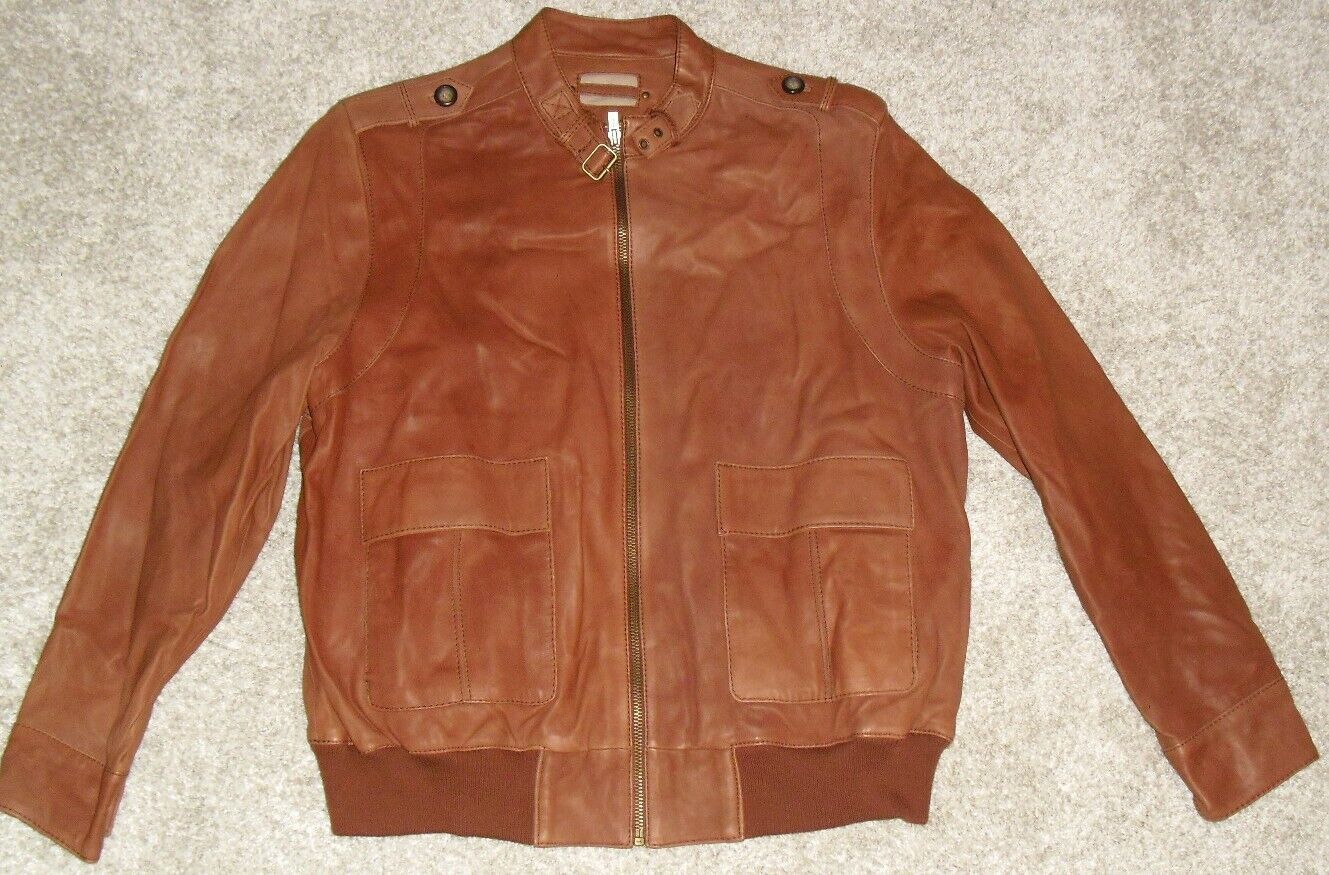 Wilsons Leather $350 Mens Leather Full Zip Jacket New sz XL