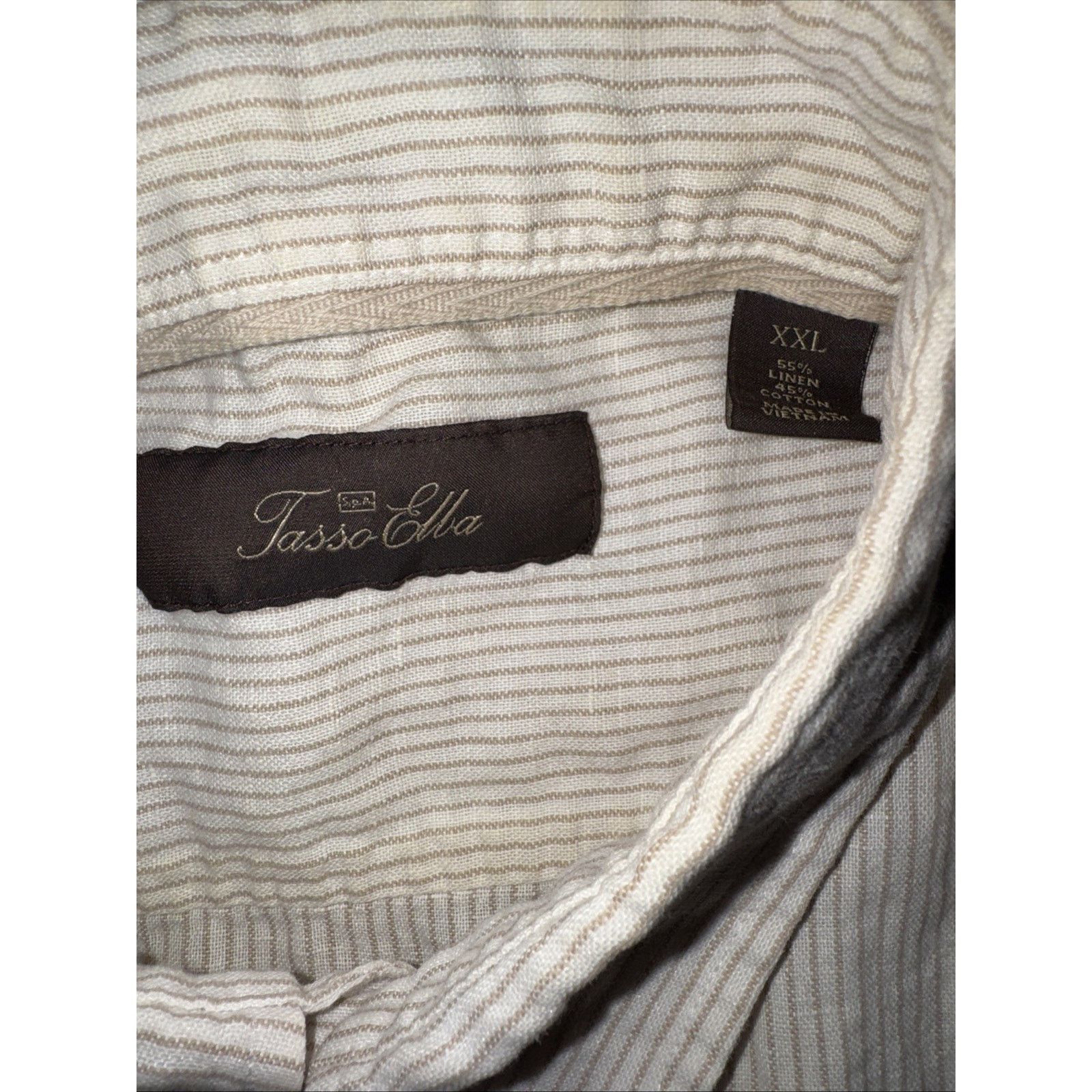 Tasso Elba Tasso Elba Men’s Striped Short Sleeve Button Up 2XL 27x30 Size US XXL / EU 58 / 5 - 5 Thumbnail