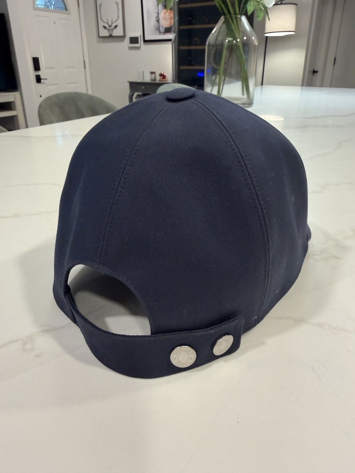 Hermes Hermes navy Riley H dot cap XXL size 61 Size ONE SIZE - 3 Thumbnail