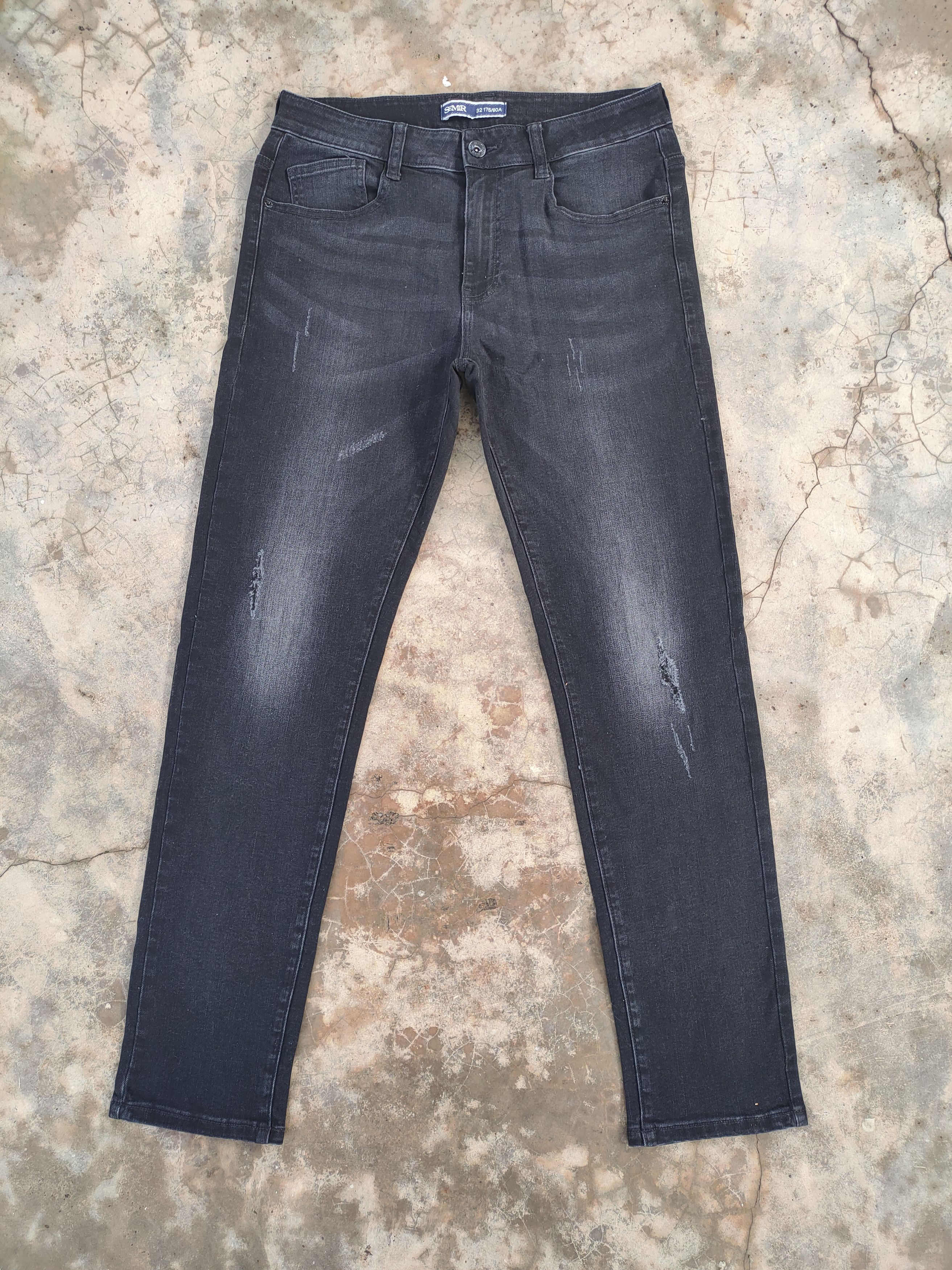 Japanese Brand × Jean VTG SEMIR SKINNY BLACK DENIM JEANS PANTS Size US 32 / EU 48 - 1 Thumbnail