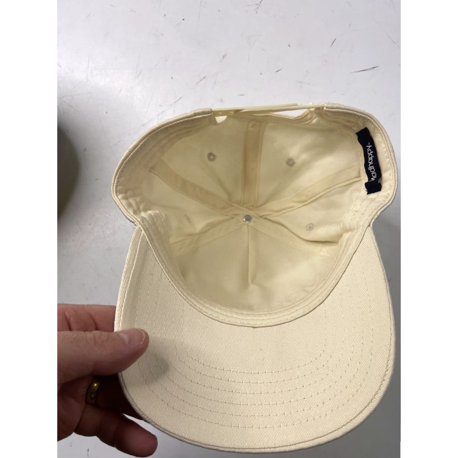 Madhappy Madhappy Snapback Hat Cap Unisex Adults One Size Beige Solid Adjustable Cotton Cap, Casual Classic Style Size ONE SIZE - 5 Thumbnail