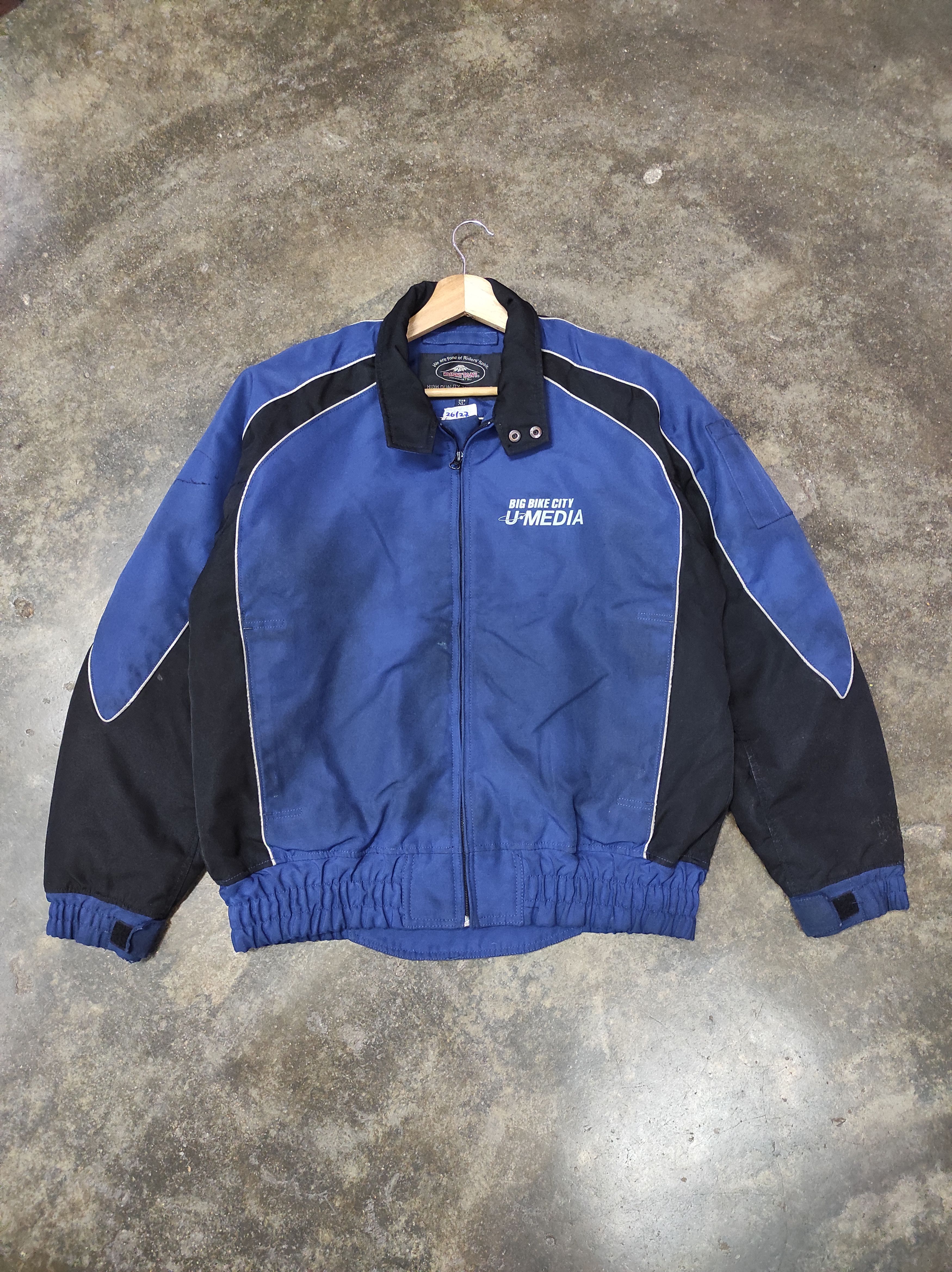 Japanese Brand × Sports Specialties KUSHITANI HAMAMATSU BIG BIKE CITY U MEDIA JACKET DISTRESSED Size US XL / EU 56 / 4 - 1 Thumbnail