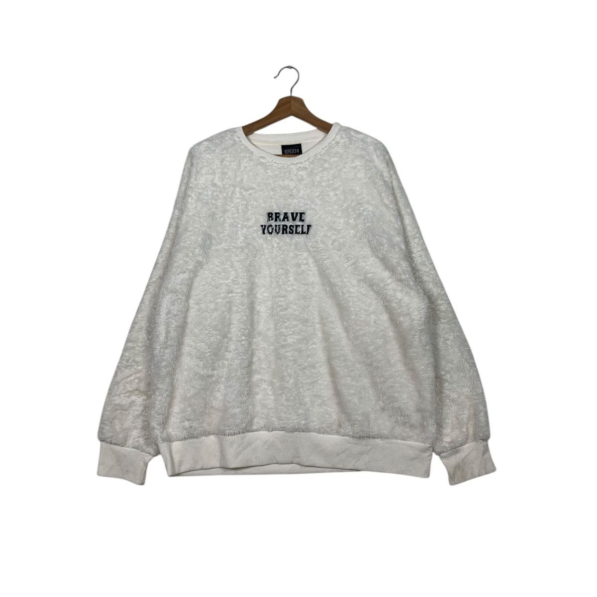 Japanese Brand BRAVE YOURSELF Big Logo Pullover Fleece Sweatshirt 2301-C102 Size US L / EU 52-54 / 3 - 3 Thumbnail