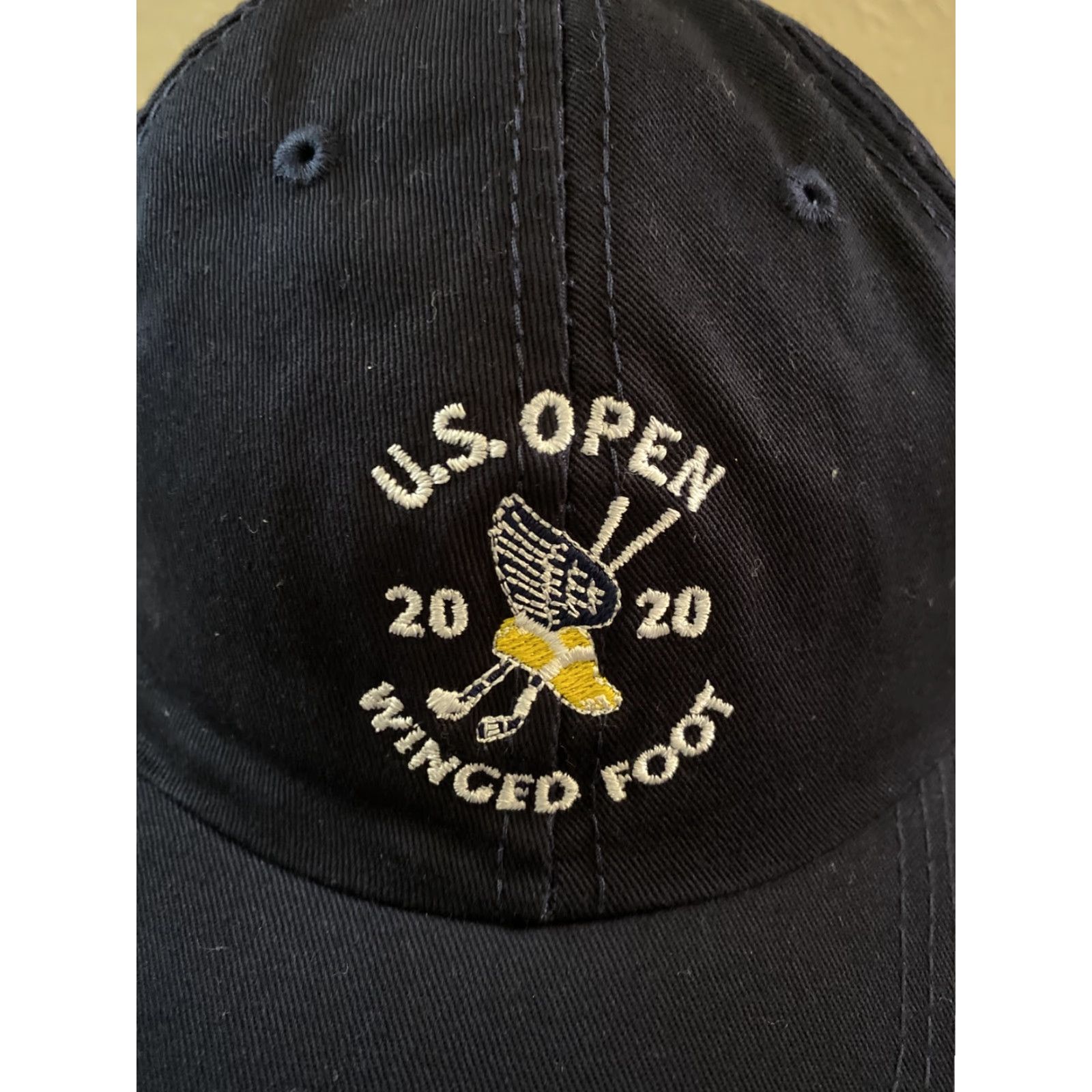 Vintage VINTAGE US Open 2020 Winged Foot USGA Member Blue Embroidered Strapback Golf Hat Adult Adjustable Blue Hat Mens/Golf Size ONE SIZE - 2 Thumbnail