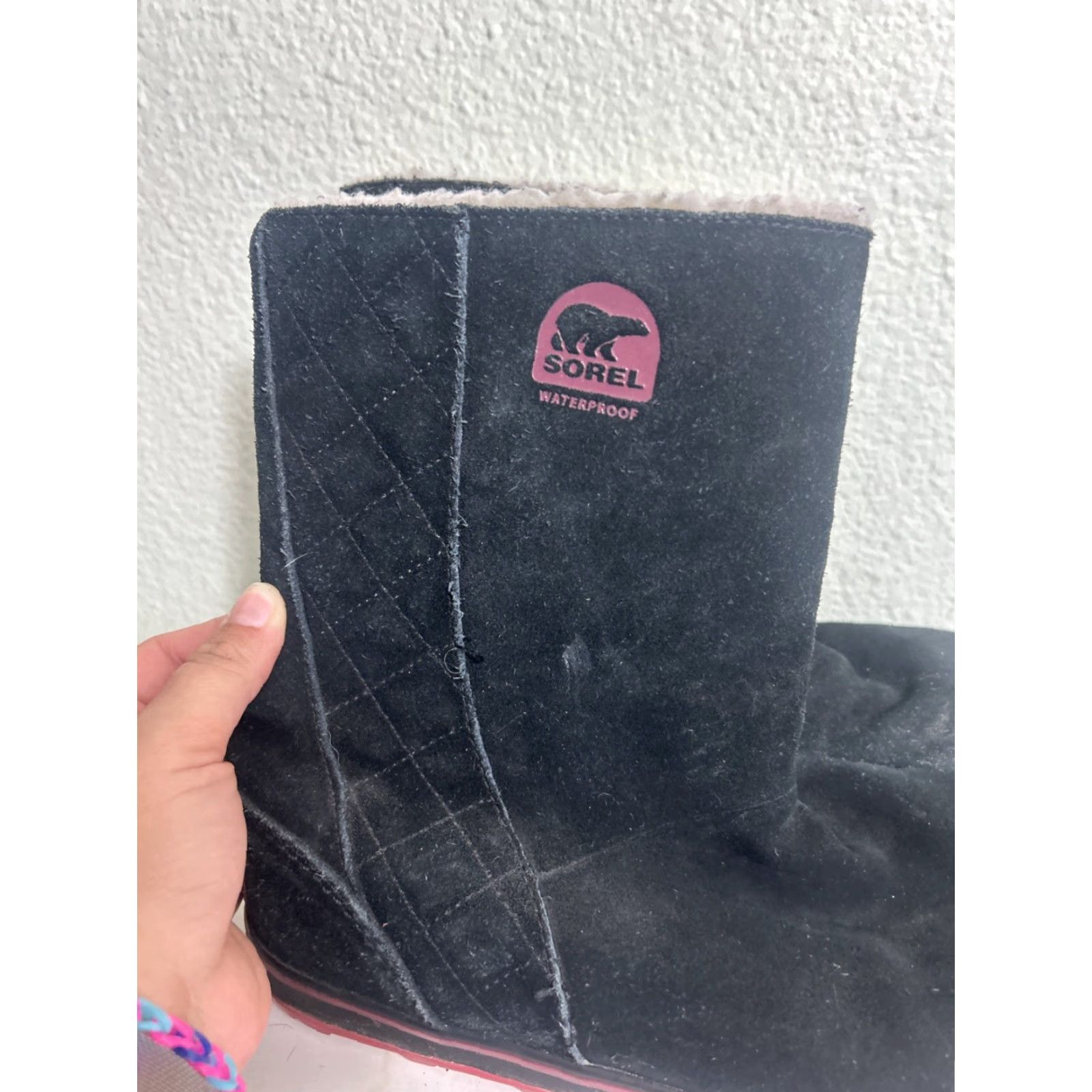 SOREL Sorel NL1975-010 Boots Women's Black Suede Waterproof Sherpa Lined Winter 8 Adult Womens Winter Boots Black Suede Snow Boot Size US 8 / IT 38 - 3 Thumbnail