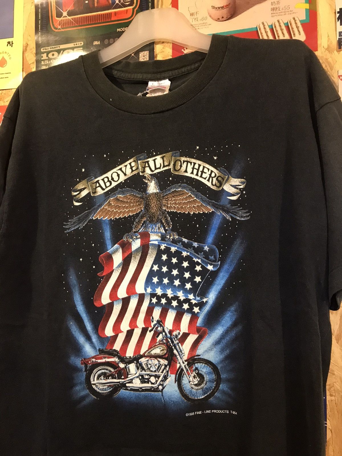 Harley Davidson × Vintage Vintage 90s Above All Others Tee Shirt Size US M / EU 48-50 / 2 - 1 Thumbnail