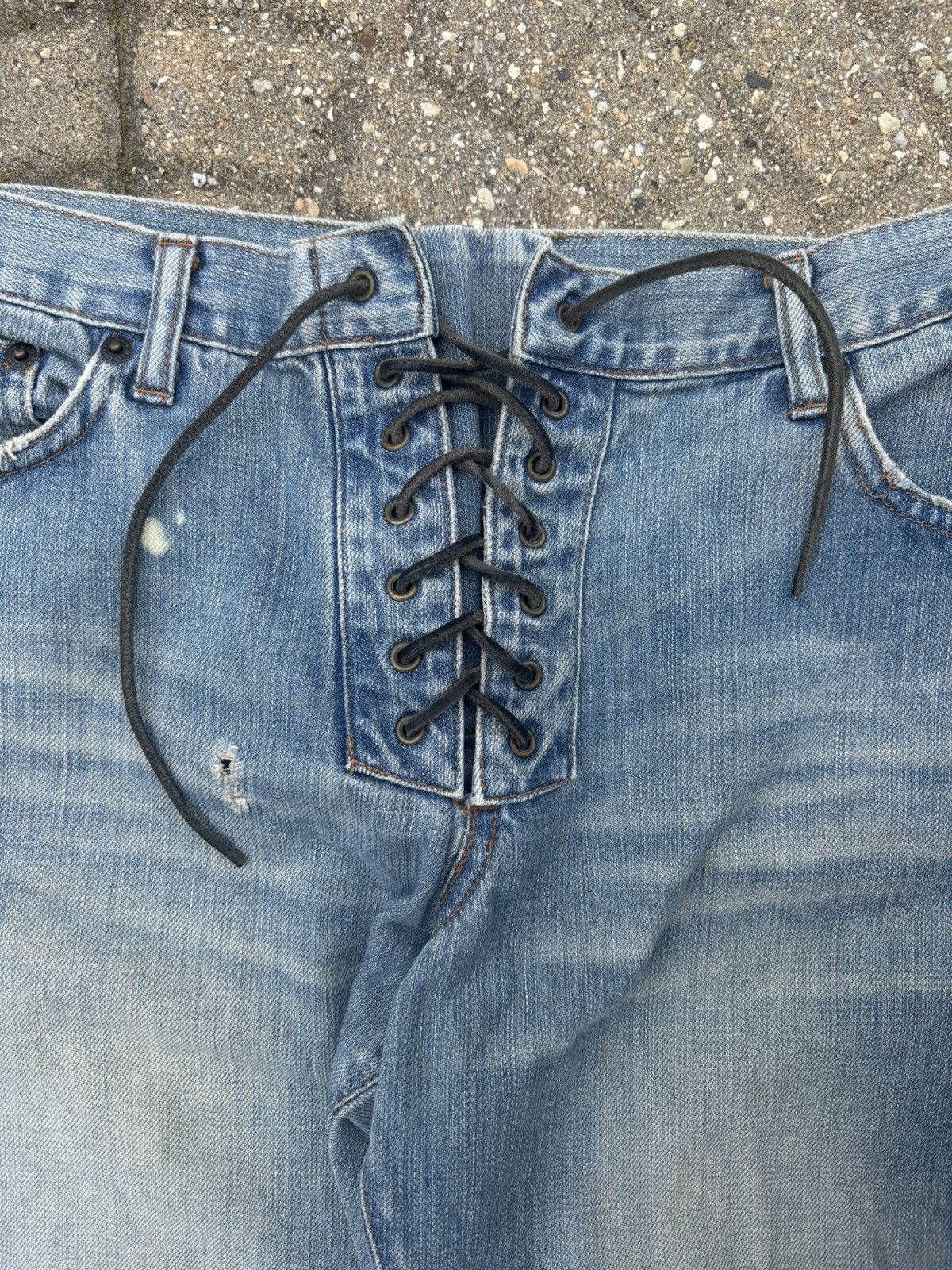 Dolce & Gabbana Vintage Dolce&Gabbana Lace Up Flared Jeans Size US 30 / EU 46 - 1 Thumbnail