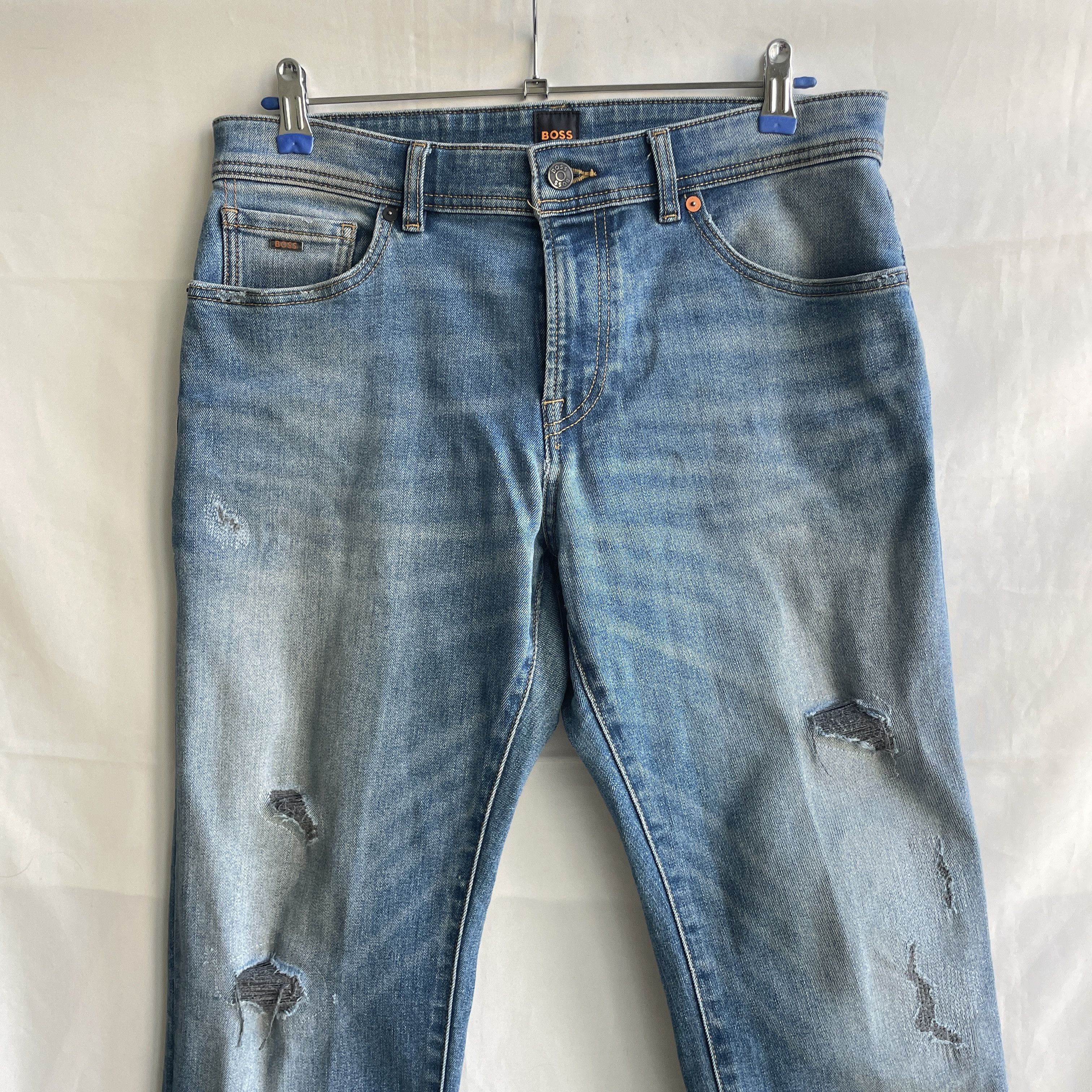 Hugo Boss Hugo Boss Orange Maine Distressed Repaired Stretch Denim Size US 32 / EU 48 - 3 Thumbnail