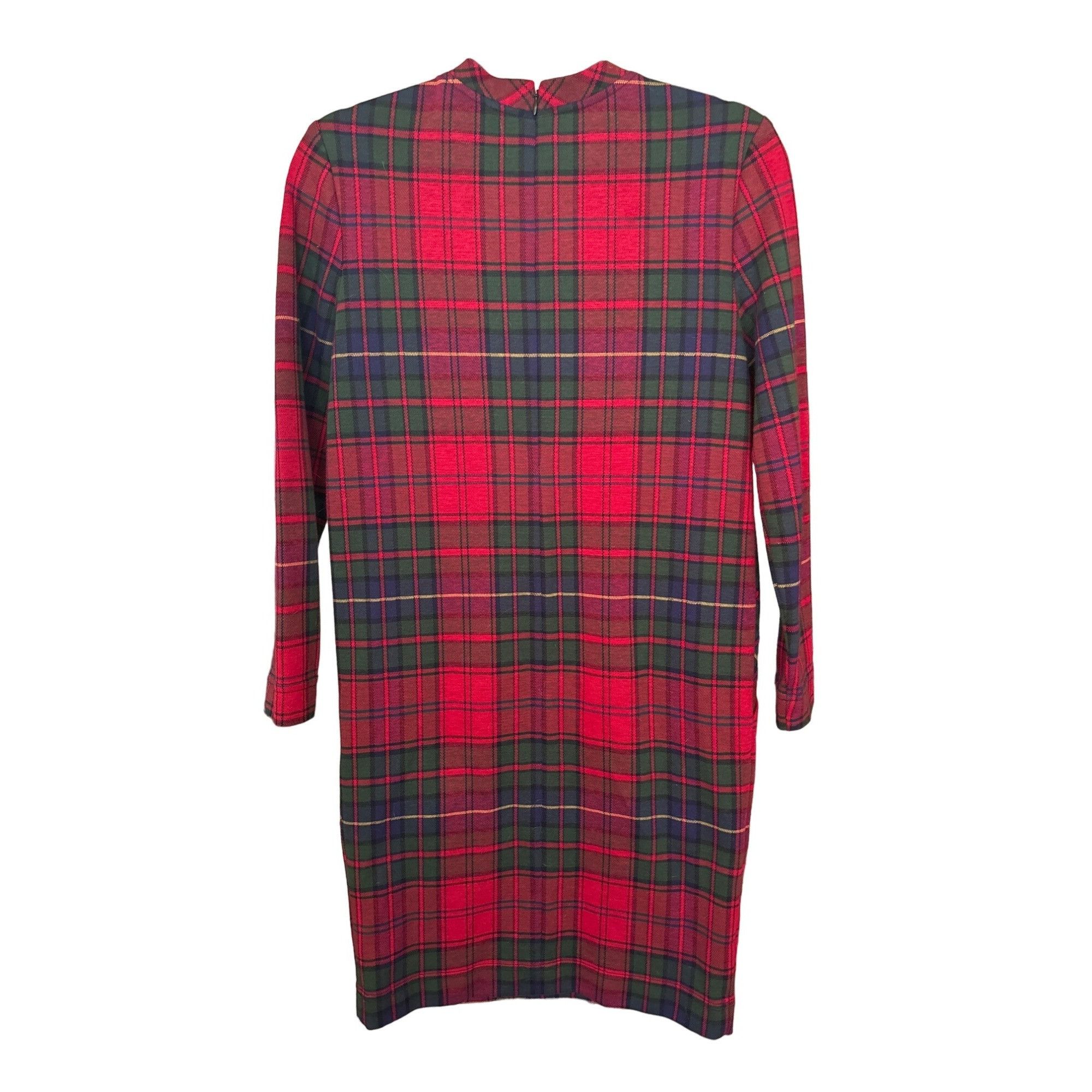 Talbots VTG Talbots Womens Shift Dress Red Plaid Long Sleeve Size XS Size XS / US 0-2 / IT 36-38 - 2 Thumbnail