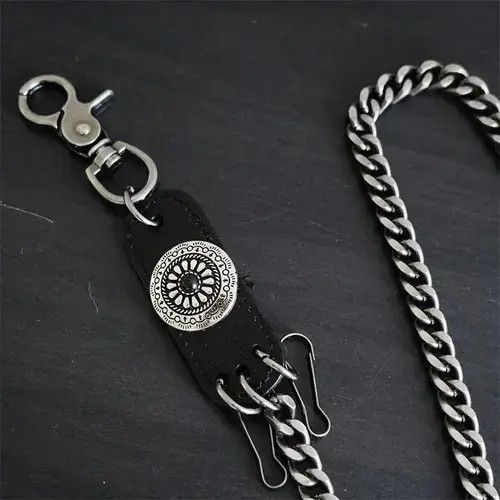 Jewelry Hip Hop Punk Leather Skull Metal Wild Pants Chain Wallet🔥🔥 Size ONE SIZE - 3 Thumbnail