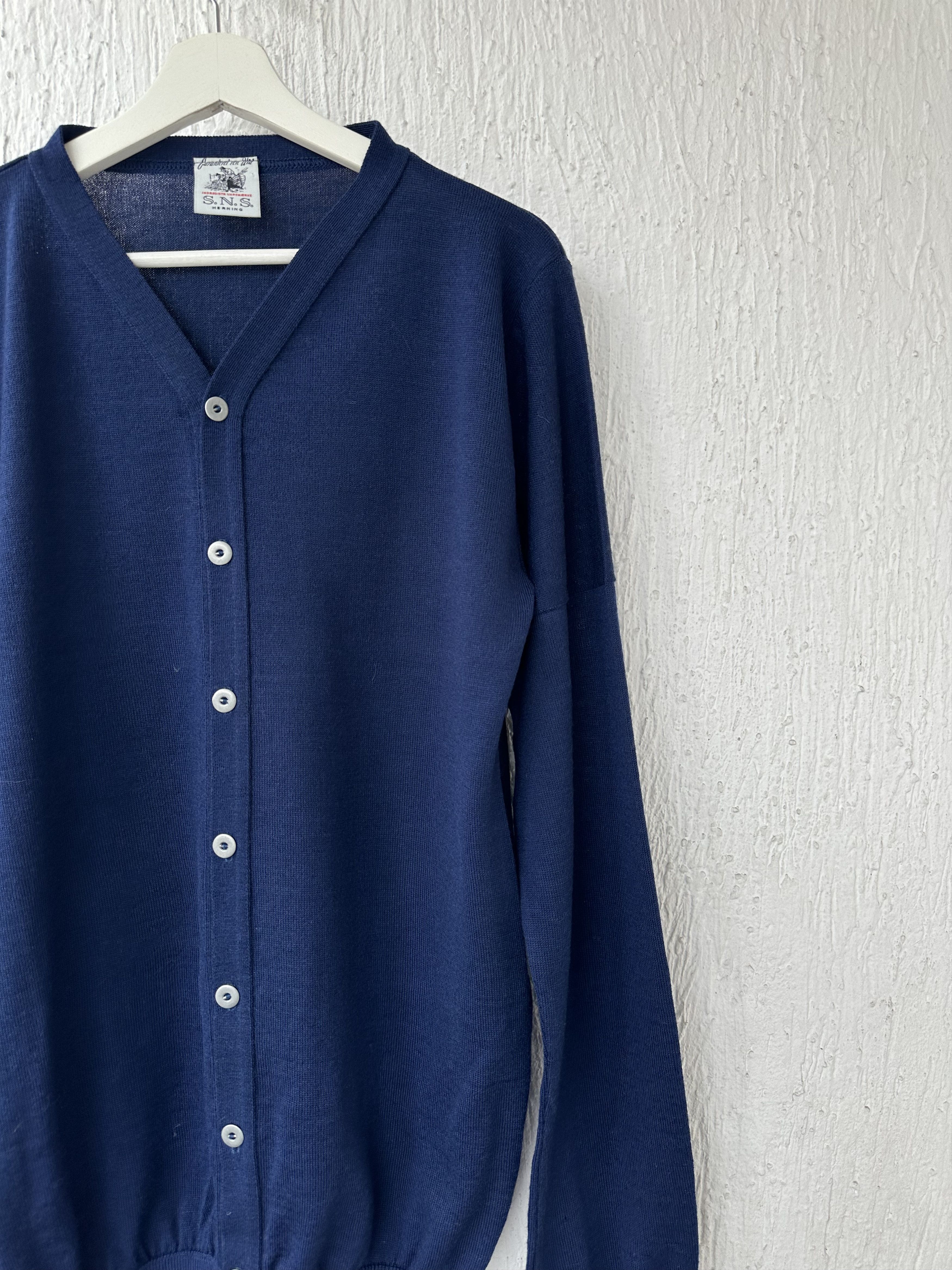 S.N.S. Herning blue wool cardigan Size US XL / EU 56 / 4 - 2 Thumbnail