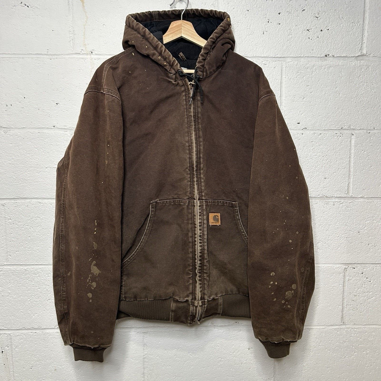 Carhartt Vintage Carhartt Hooded Active Jacket “Dark Brown” J130 DKB Size US L / EU 52-54 / 3 - 1 Thumbnail